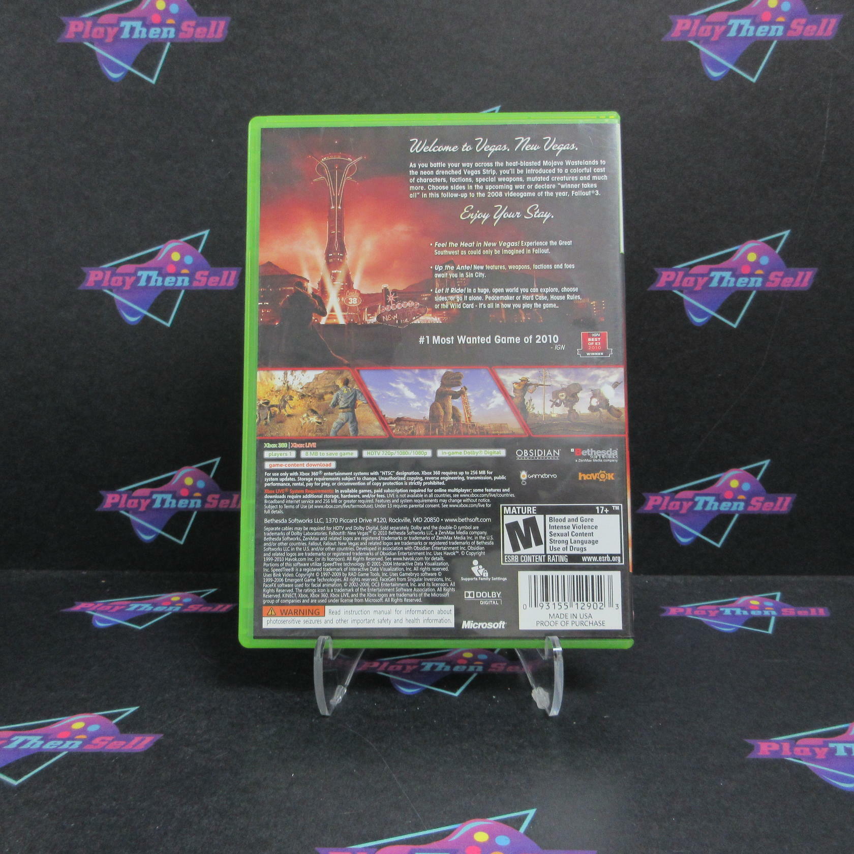 Fallout New Vegas Xbox 360 DD + Sleeve Complete CIB - Very Good