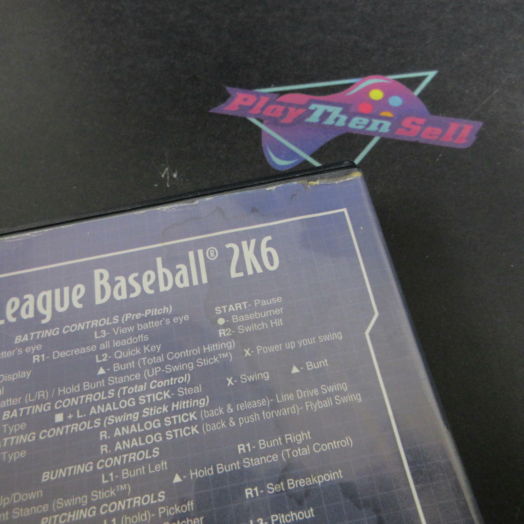 Major League Baseball 2K6 PS2 PlayStation 2 Rental Art AD/DD/NM - Very Good