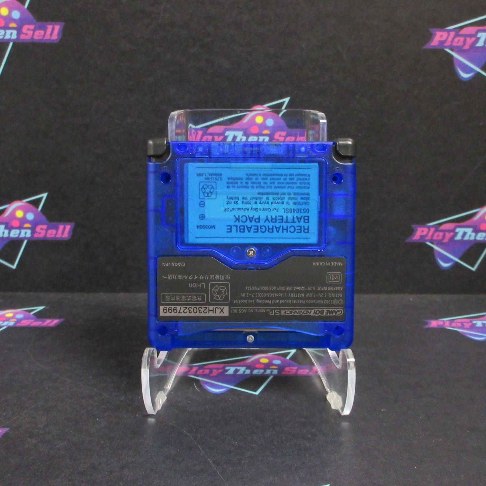 Refurbished Nintendo Game Boy Advance SP Clear Blue AGS-001 - Excellent - Refurbished