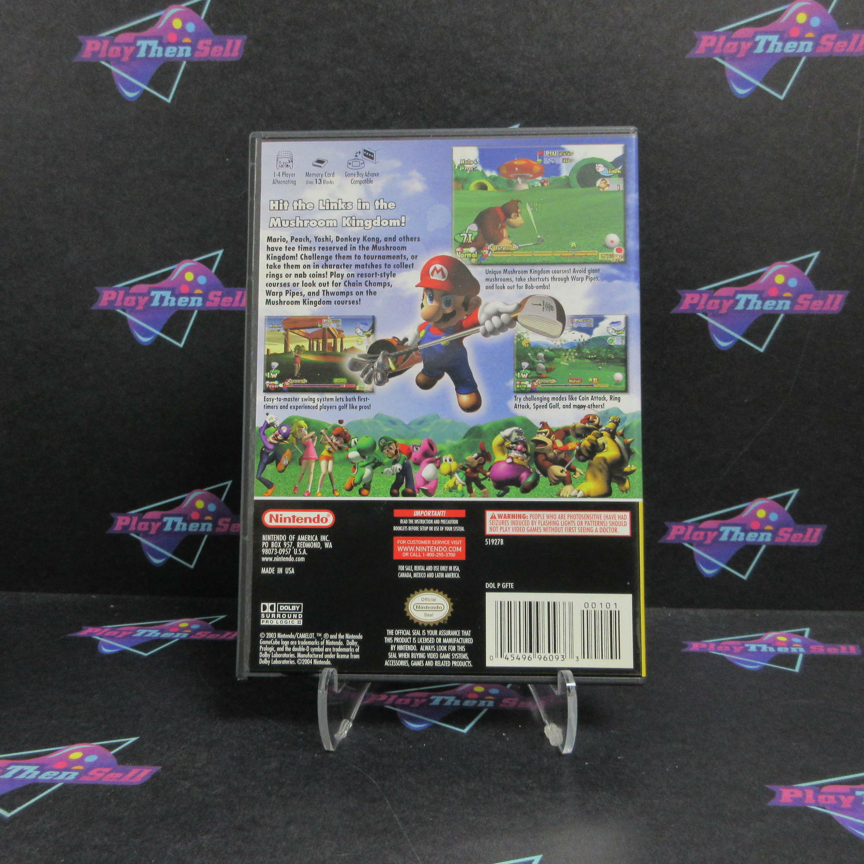 Mario Golf Toadstool Tour Nintendo Gamecube Player's Choice Complete - Refurbished