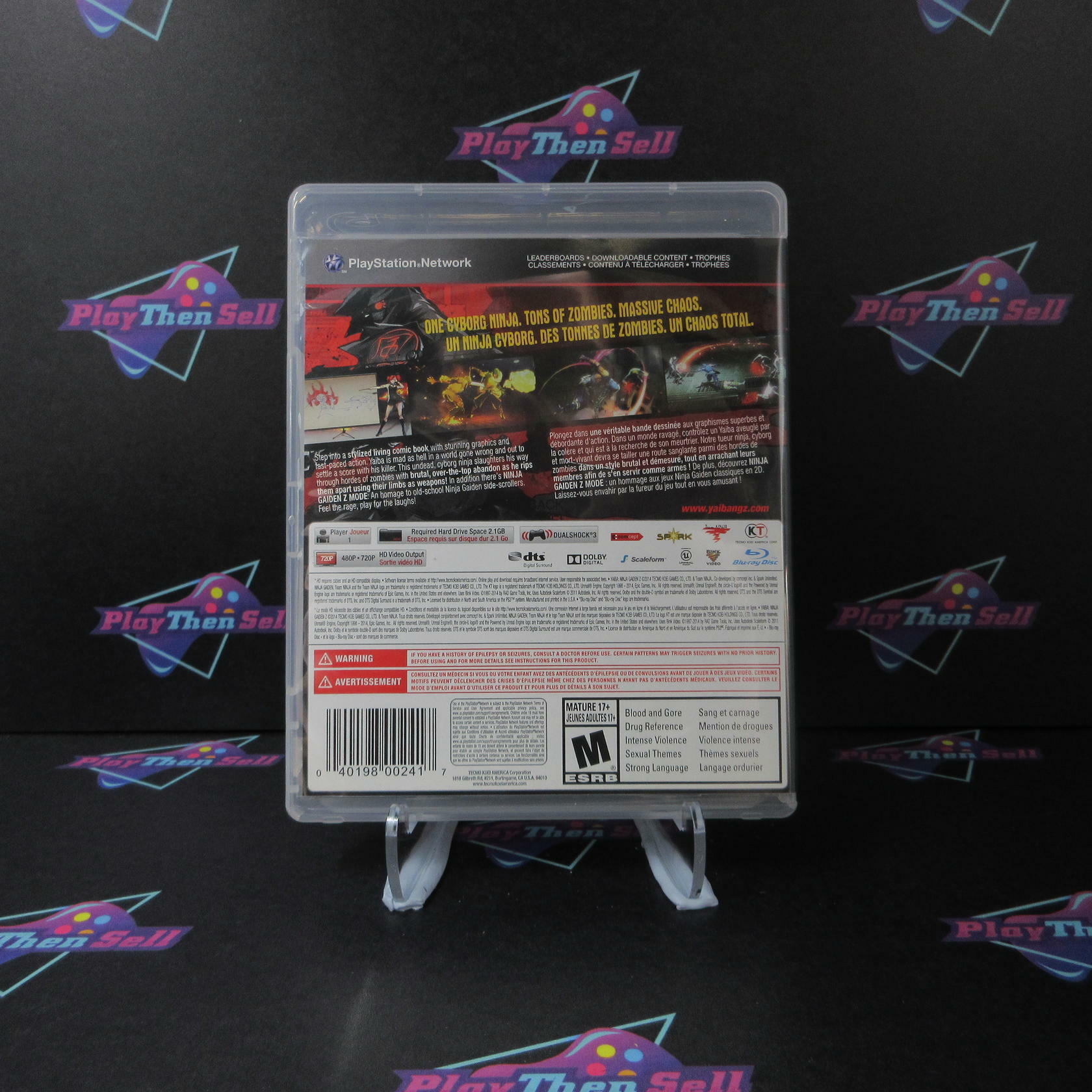 Yaiba Ninja Gaiden Z PS3 PlayStation 3 + Comic Book Complete - Excellent