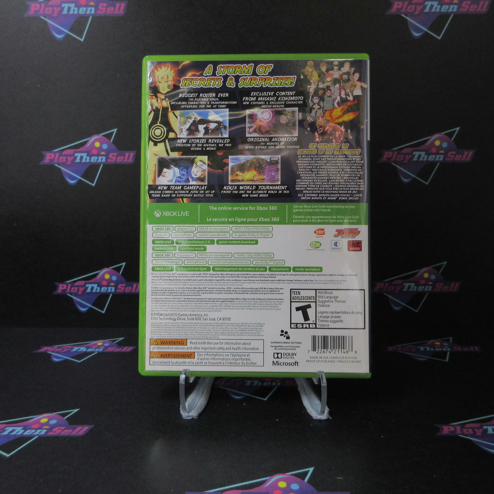 Naruto Shippuden Ultimate Ninja Storm Revolution Xbox 360 + Card CIB - Excellent