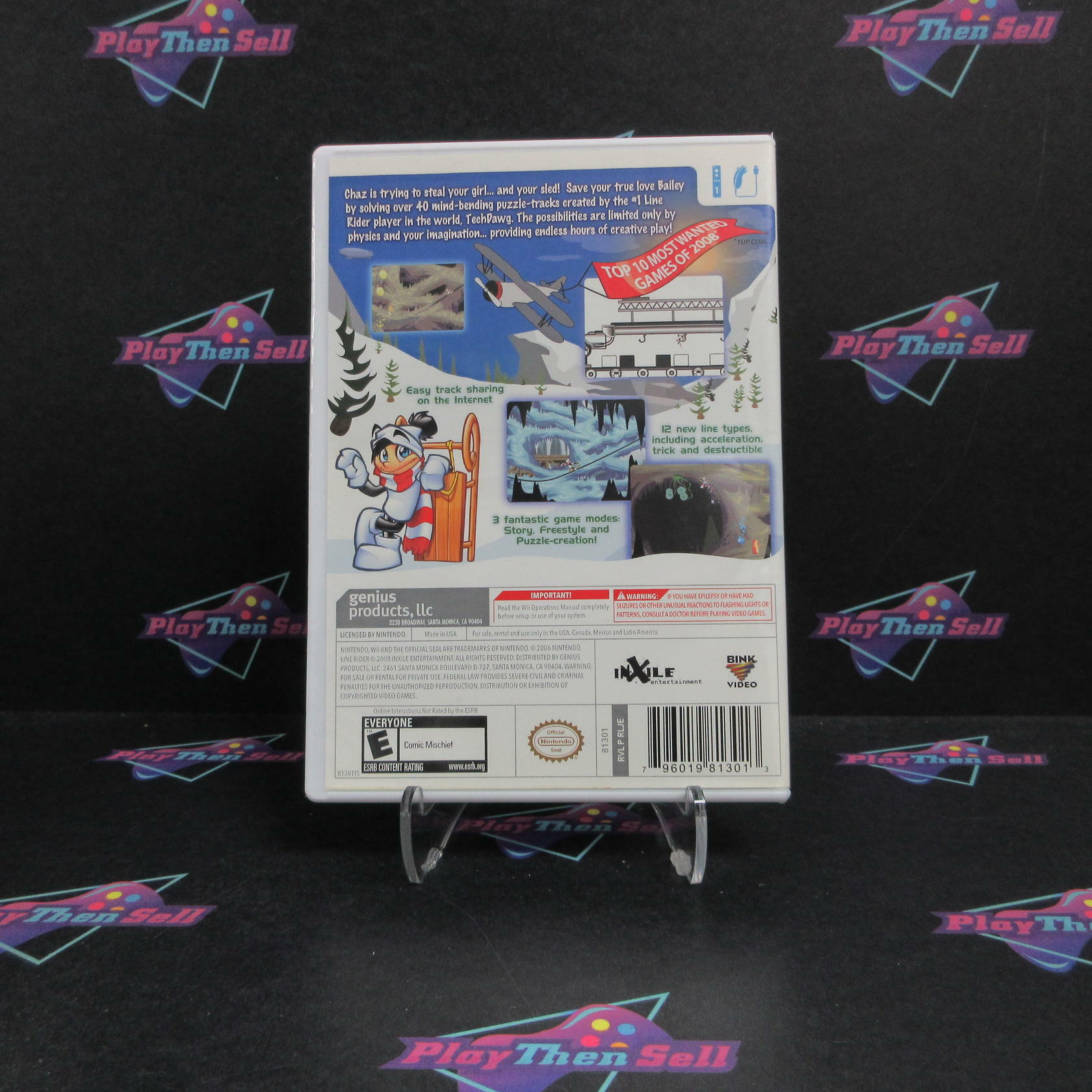 Line Rider 2 Unbound Nintendo Wii Complete - Excellent