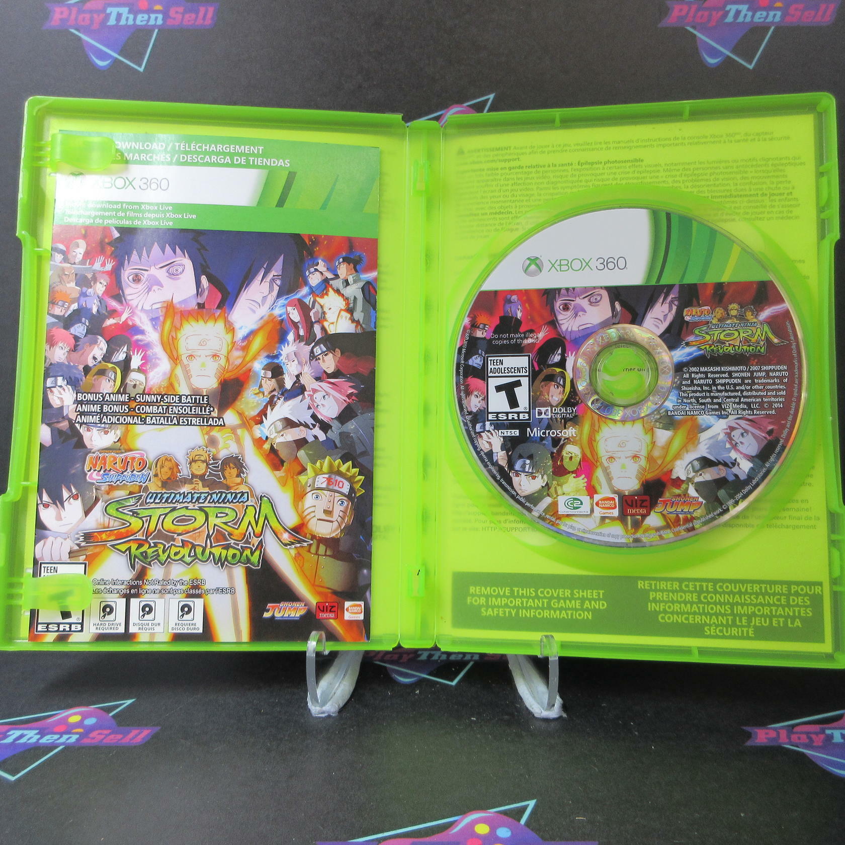 Naruto Shippuden Ultimate Ninja Storm Revolution Xbox 360 + Card CIB - Excellent