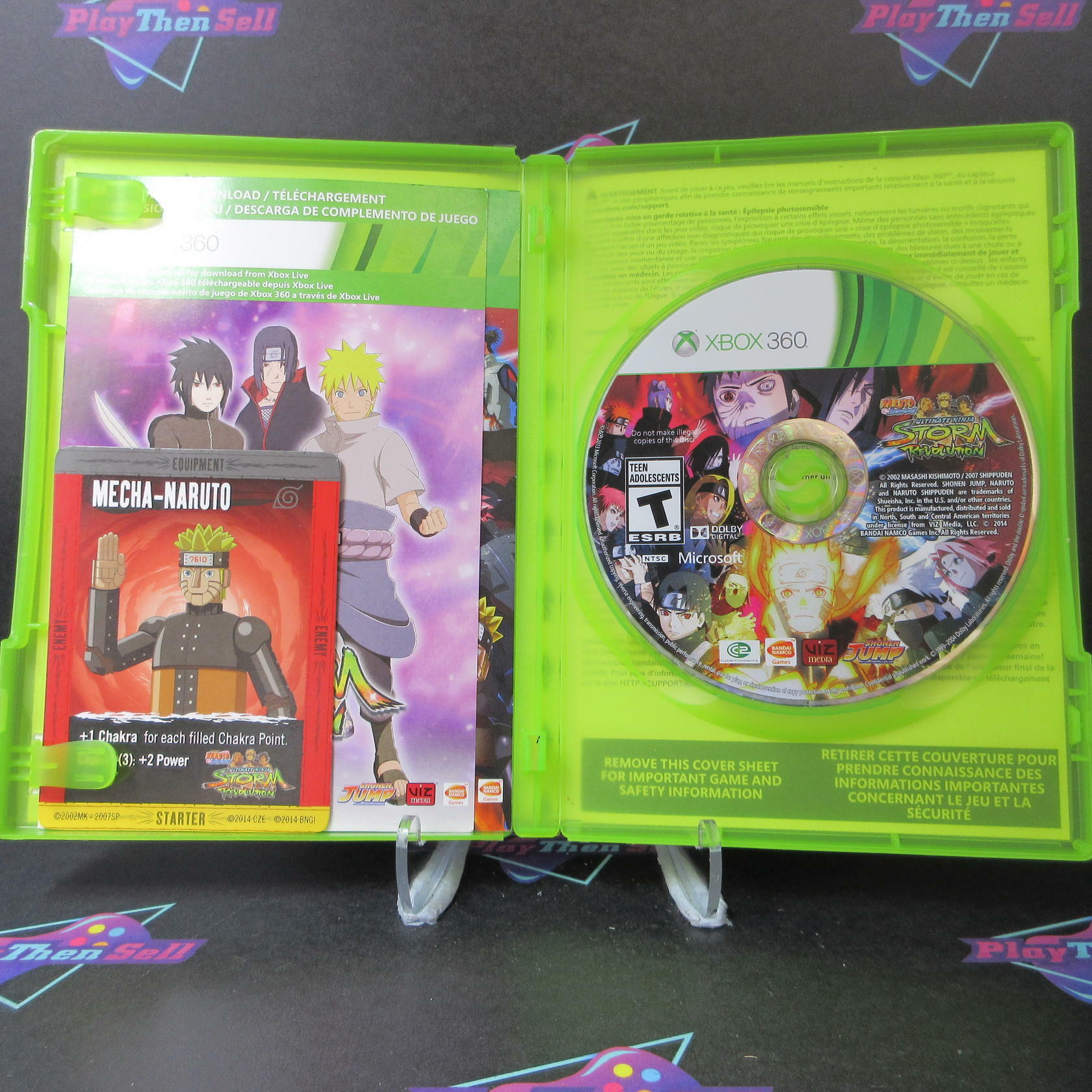 Naruto Shippuden Ultimate Ninja Storm Revolution Xbox 360 + Card CIB - Excellent