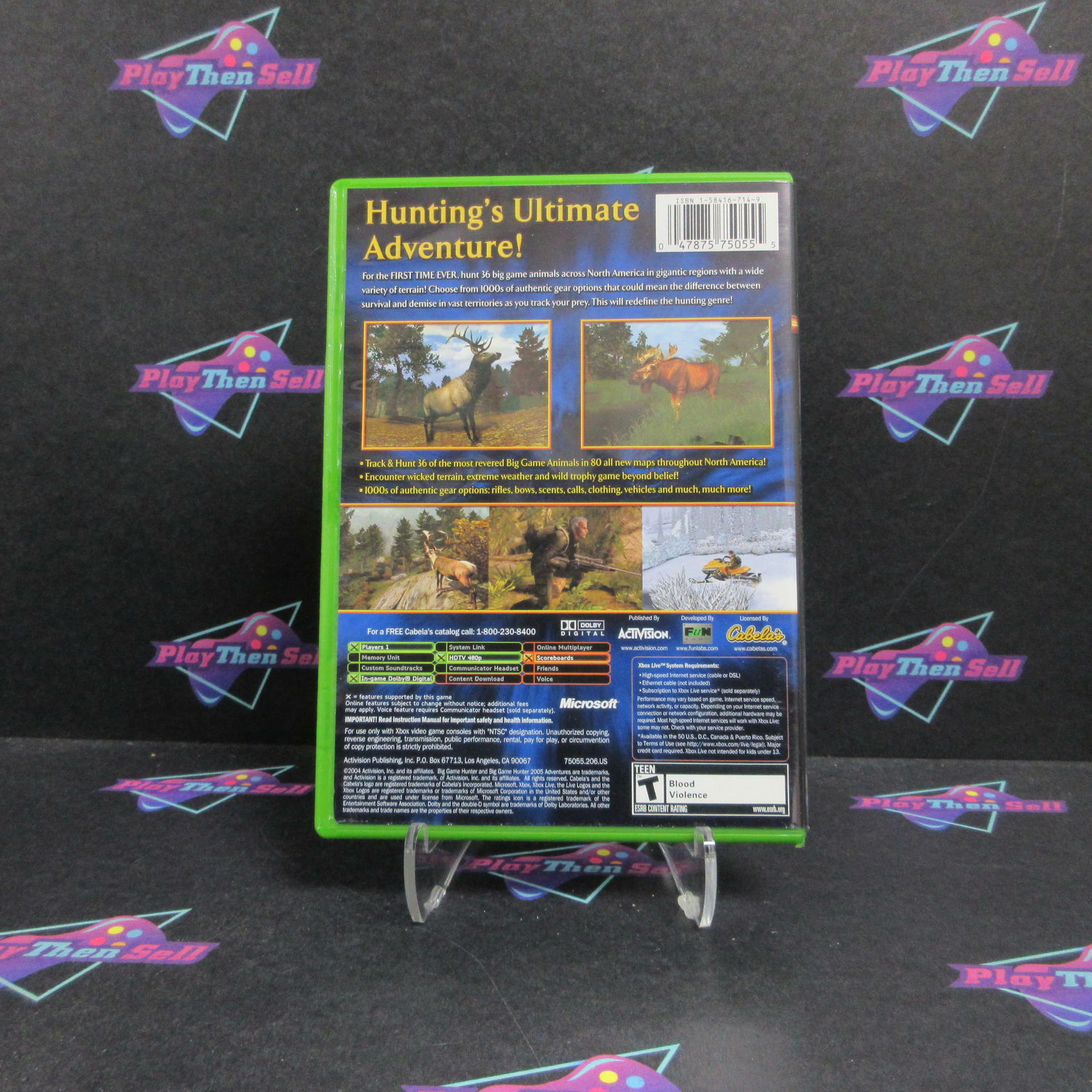 Cabela's Big Game Hunter 2005 Xbox + Reg Card Complete - Refurbished