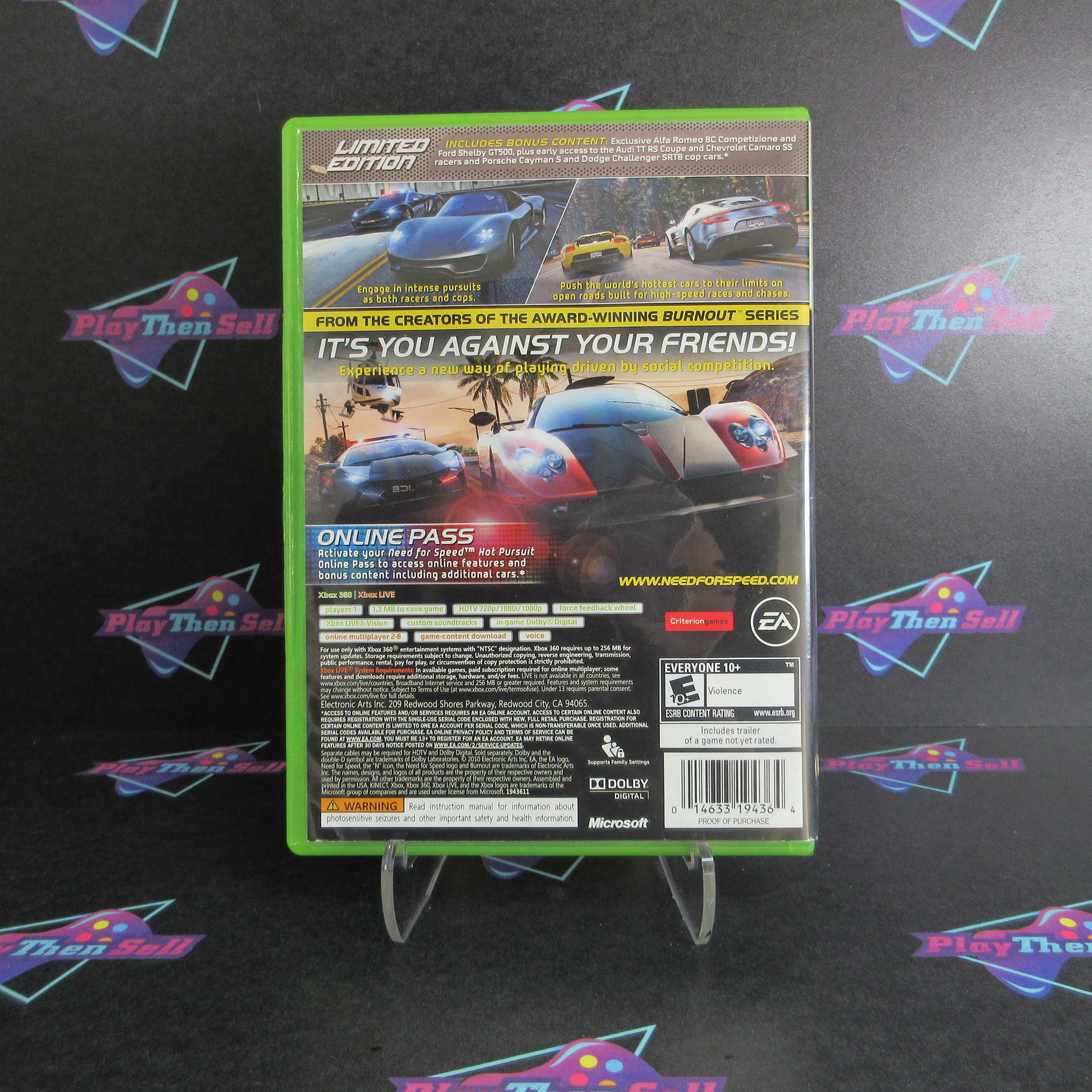 Need for Speed Hot Pursuit Limited Edition Xbox 360 Complete - Excellent