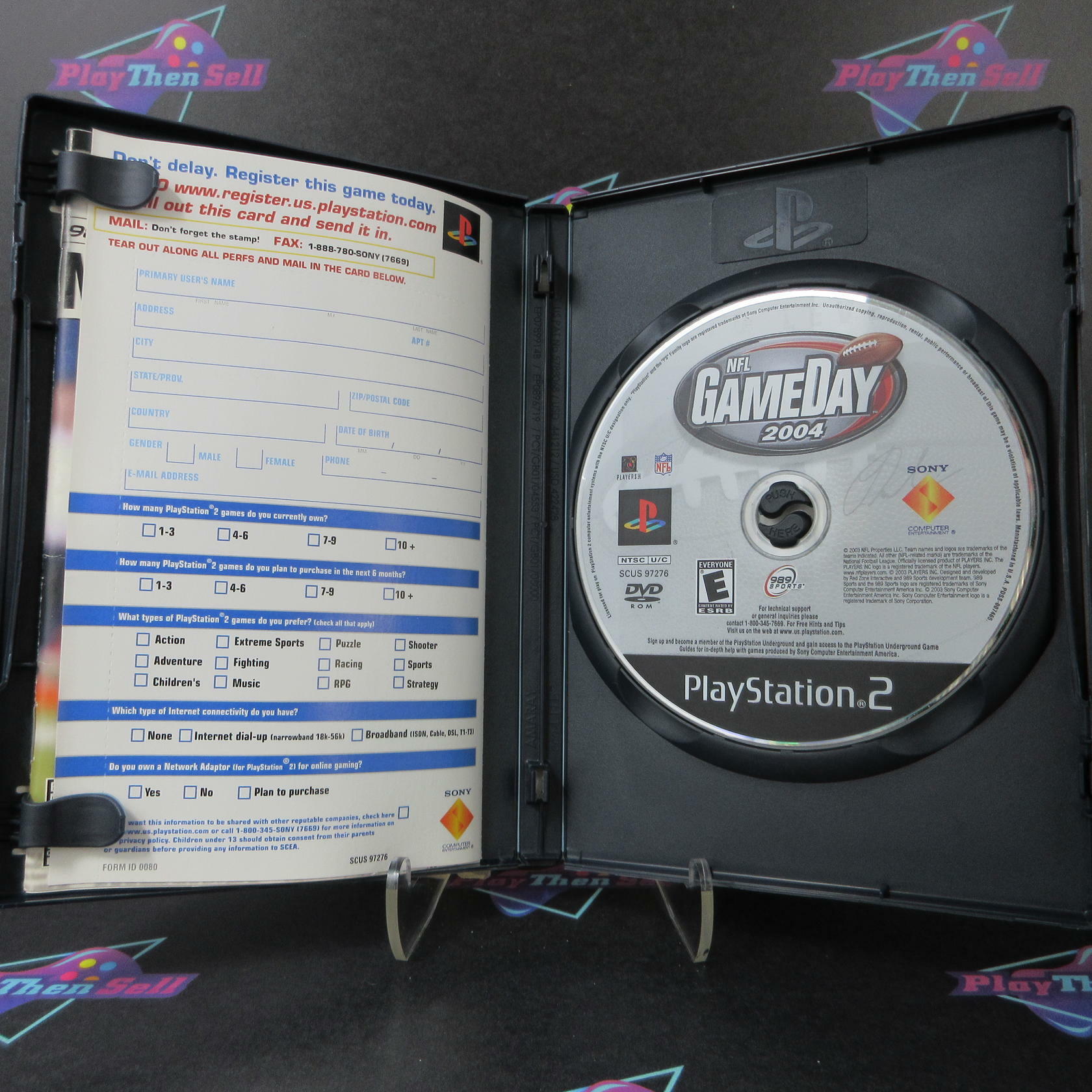 NFL GameDay 2004 PS2 PlayStation 2 + Reg Card Complete - Excellent