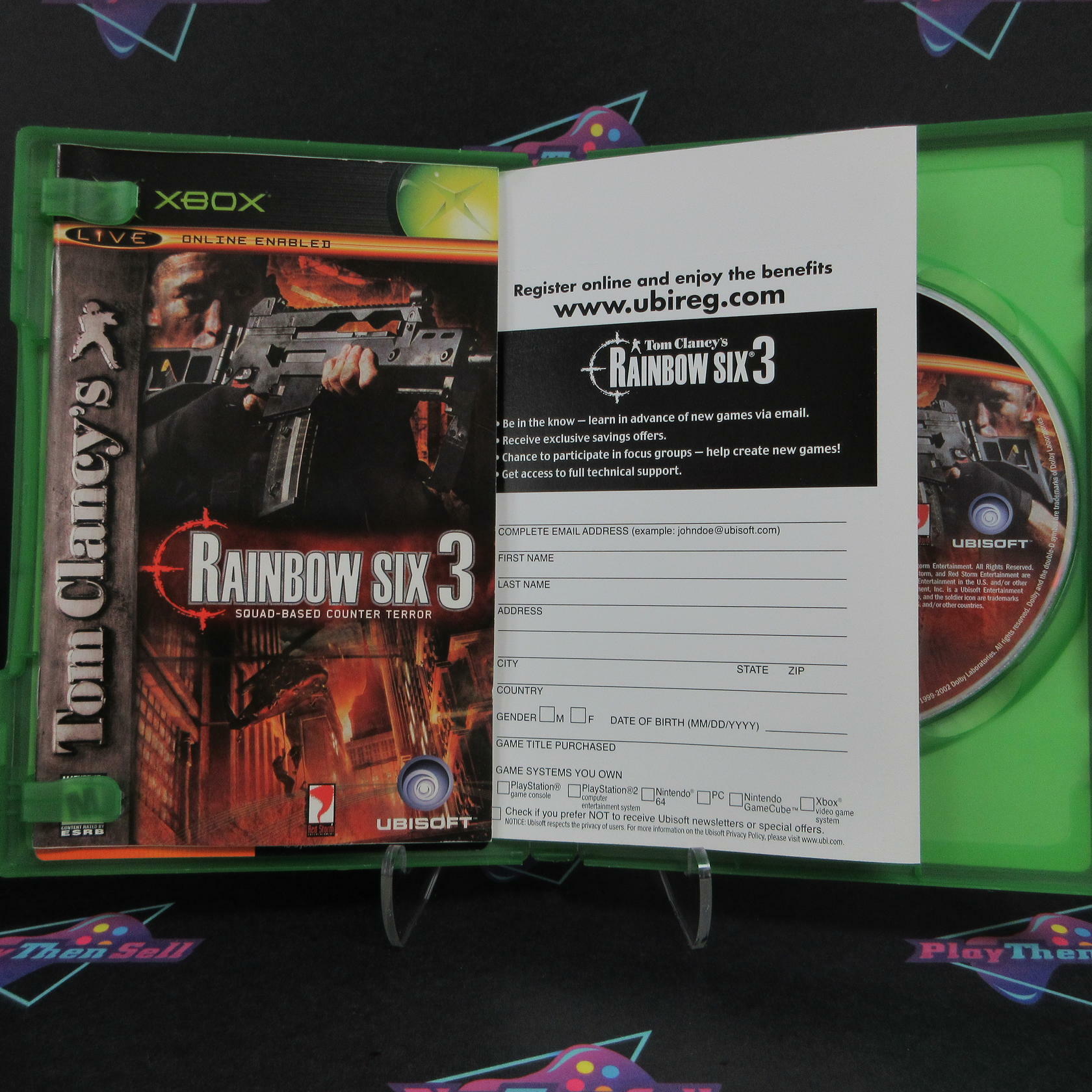 Rainbow Six 3 Squad-Based Counter Terror Xbox + Reg Card Complete - Excellent