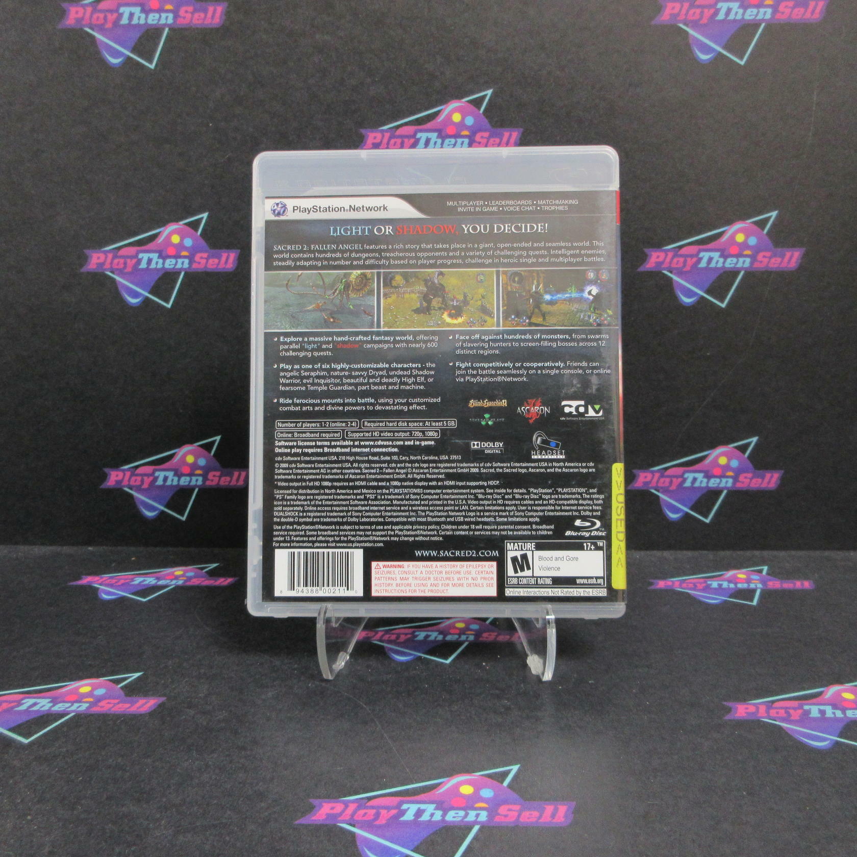 Sacred 2 Fallen Angel PS3 PlayStation 3 AD Complete CIB - Very Good