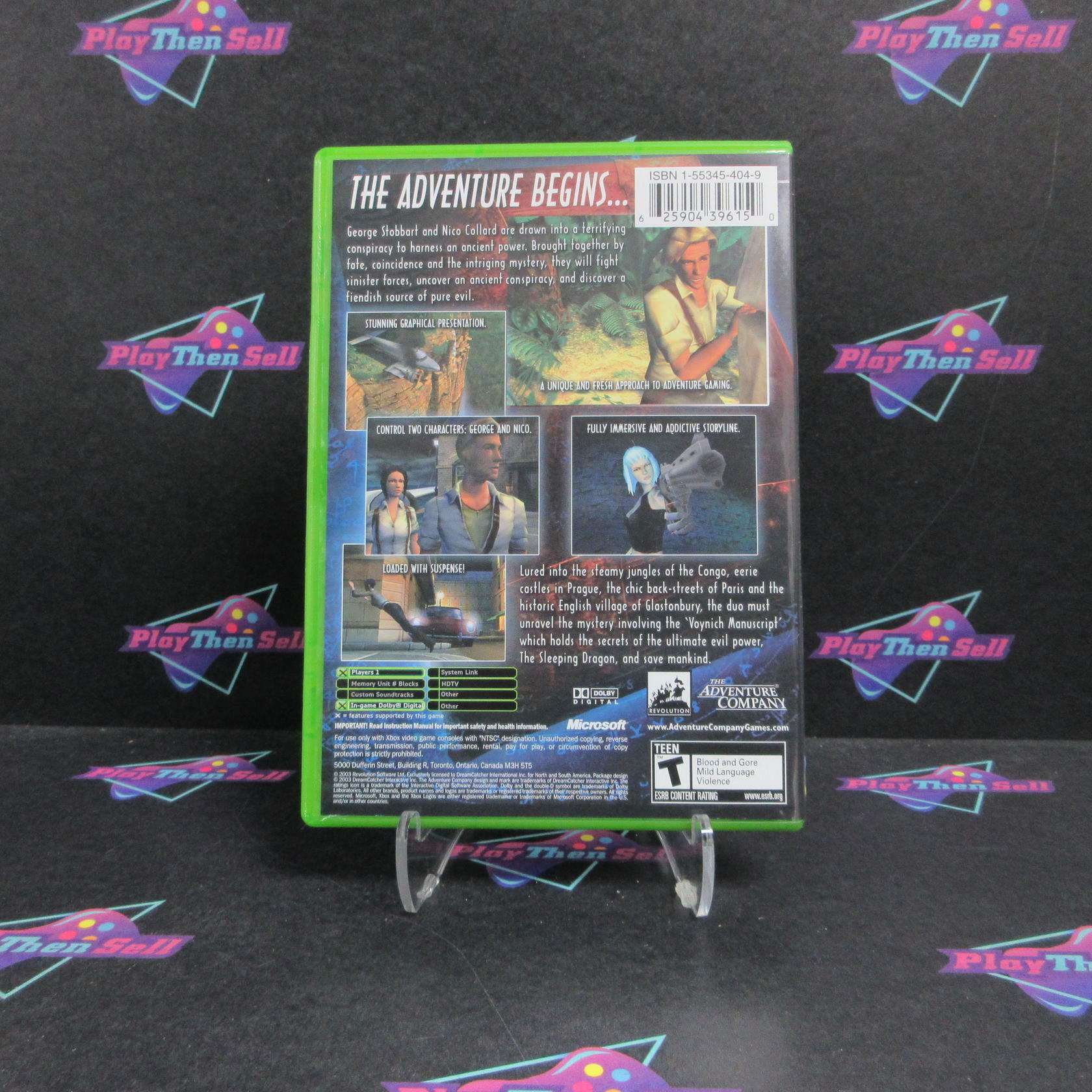 Broken Sword The Sleeping Dragon Xbox + Reg Card Complete - Refurbished