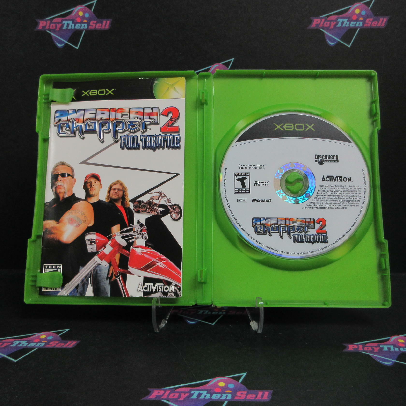 American Chopper 2 Full Throttle Xbox AD + Reg Card Complete CIB - Very Good