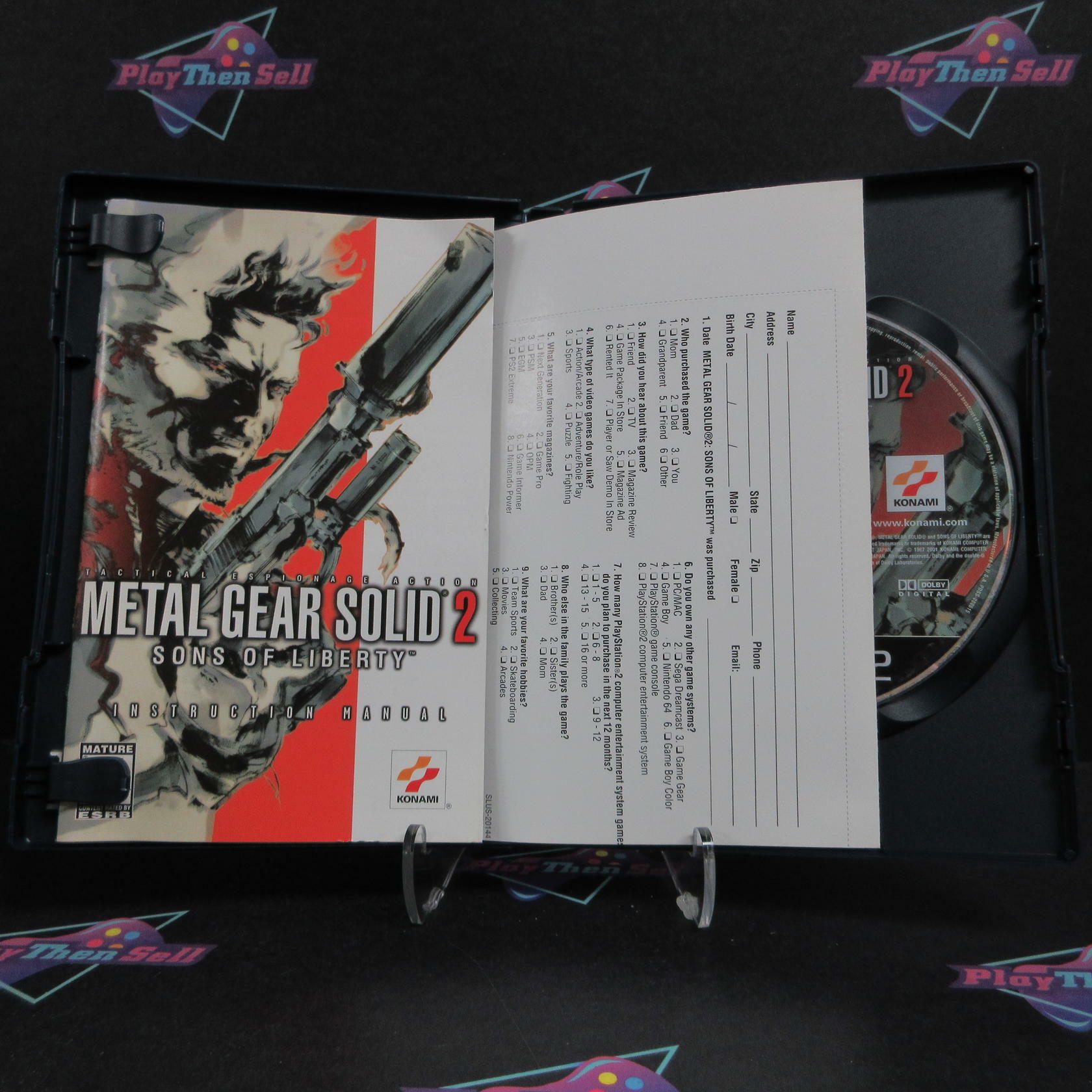 Metal Gear Solid 2 Sons of Liberty PS2 PlayStation 2 + Reg Complete - Excellent