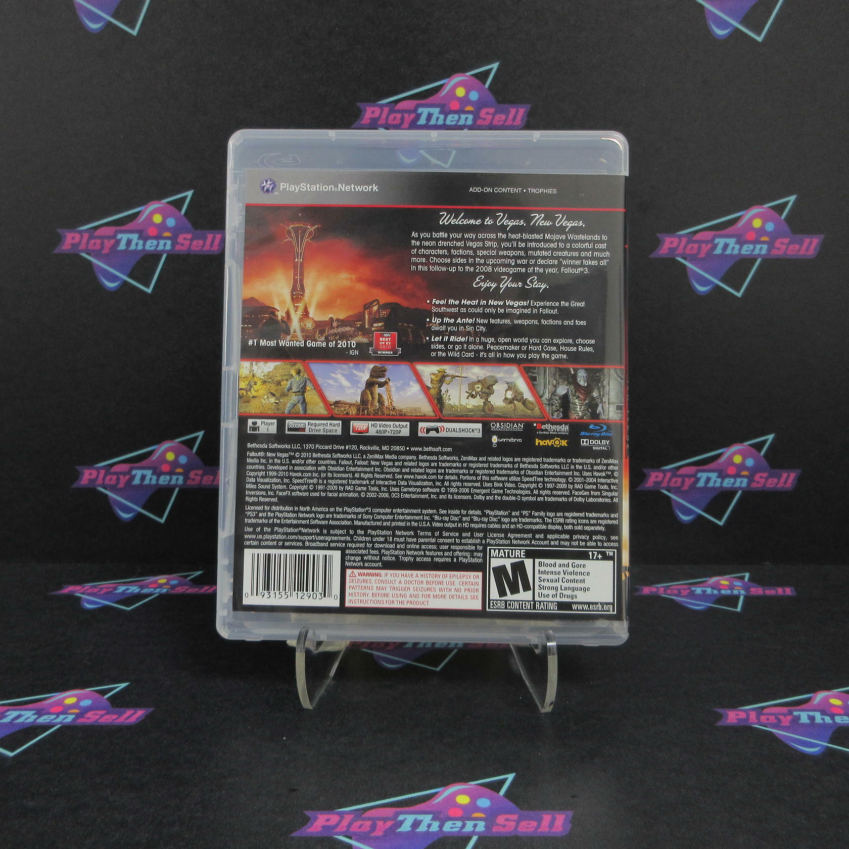 Fallout New Vegas PS3 PlayStation 3 + Sleeve - Like New
