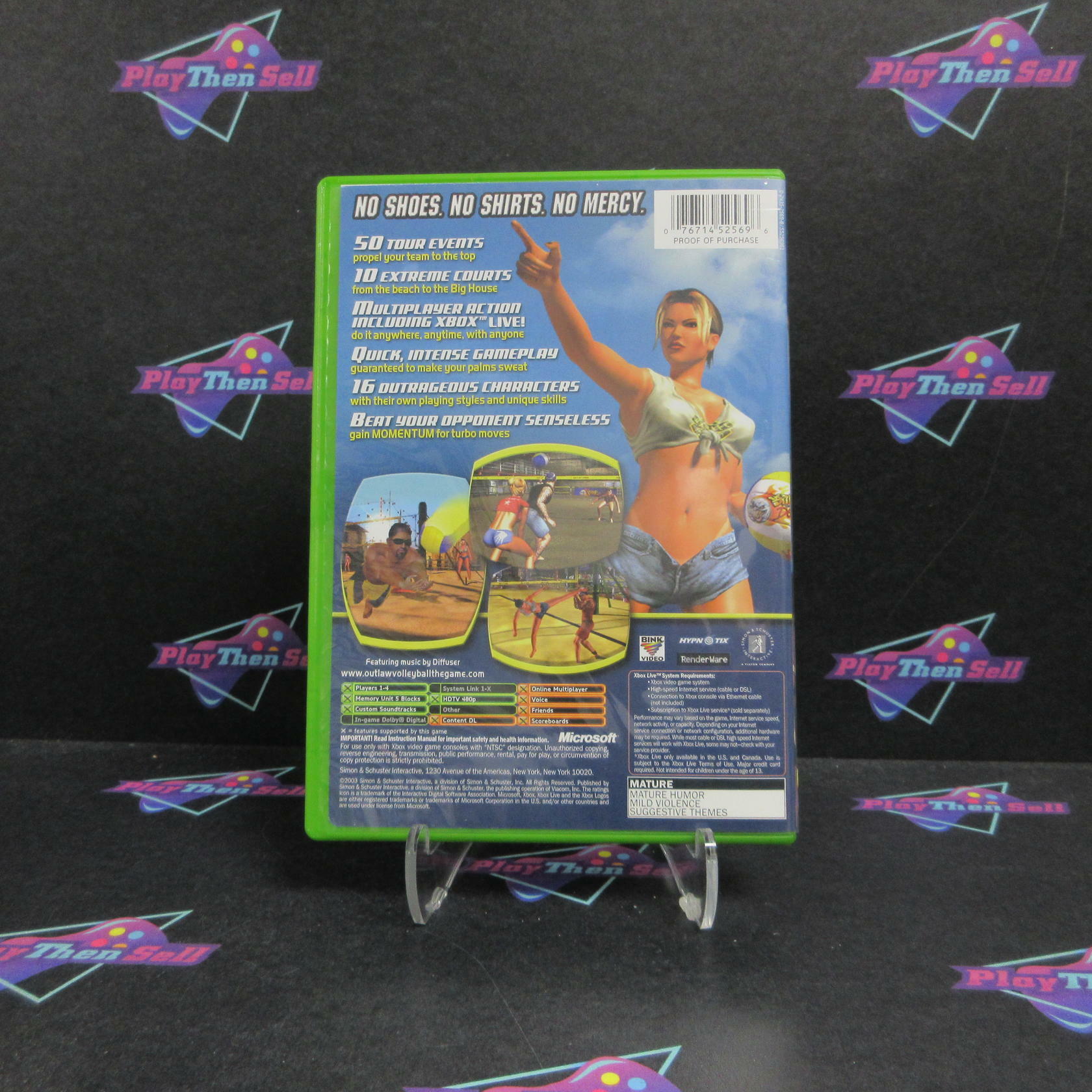 Outlaw Volleyball Xbox + Bonus Disc / Reg Card Complete - Refurbished