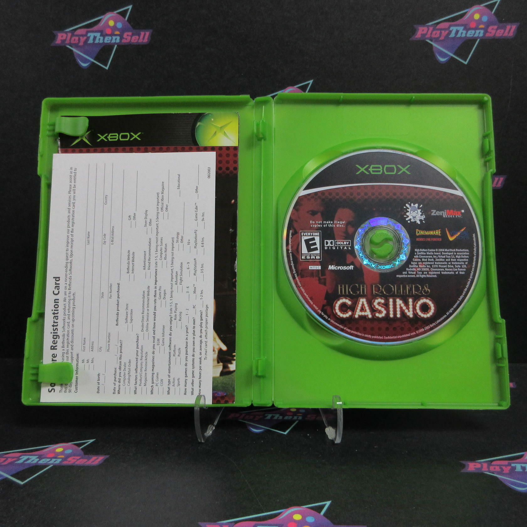 High Rollers Casino Xbox + Reg Card Complete - Refurbished