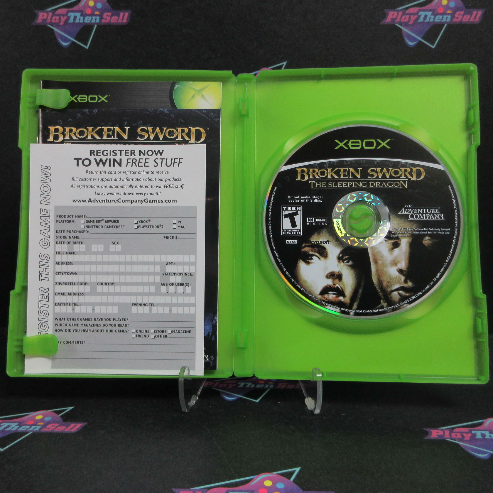 Broken Sword The Sleeping Dragon Xbox + Reg Card Complete - Refurbished