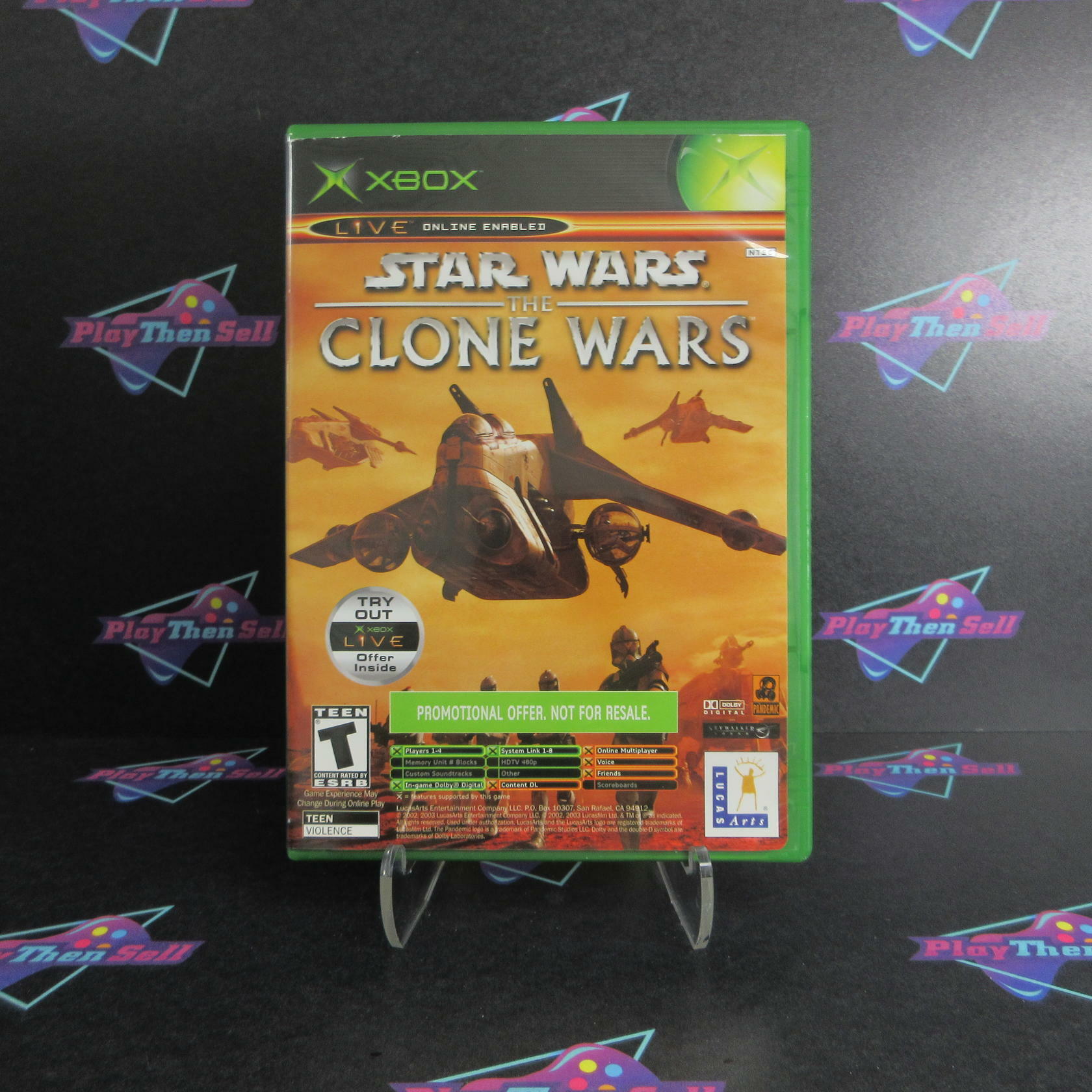 Star Wars The Clone Wars + Tetris Worlds Combo NFS Xbox Complete - Refurbished