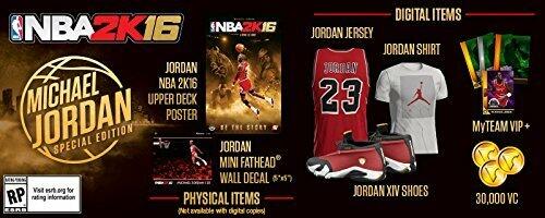 NBA 2K16 Michael Jordan Special Edition PS4 PlayStation 4 DD + Sticker Complete - Very Good
