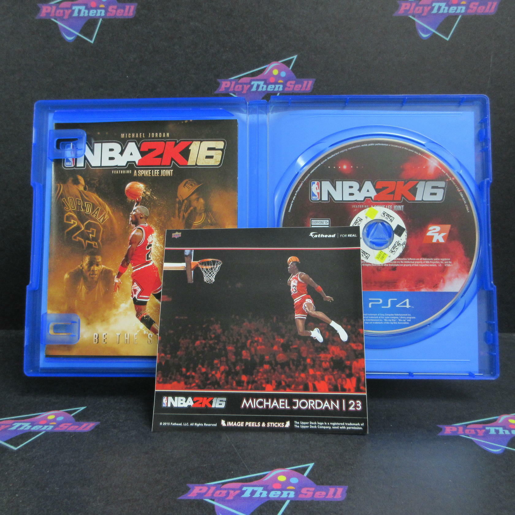 NBA 2K16 Michael Jordan Special Edition PS4 PlayStation 4 DD + Sticker Complete - Very Good