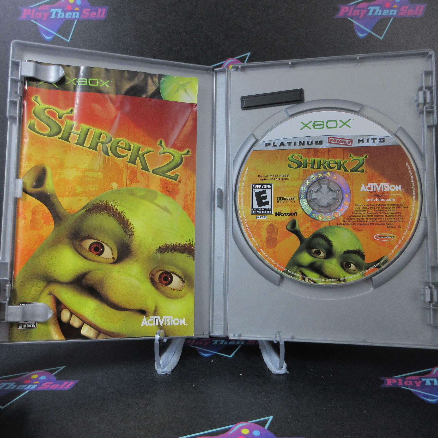 Shrek 2 Platinum Hits Xbox AD/MD Complete CIB - Very Good