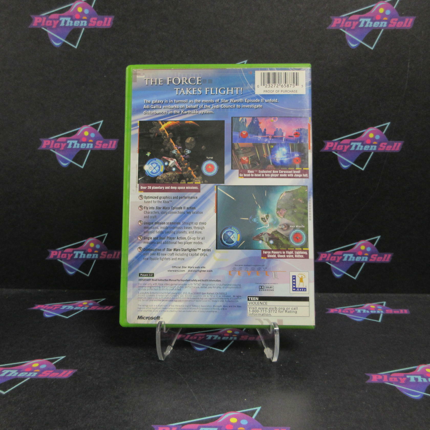 Star Wars Jedi Starfighter Xbox AD/MD Complete CIB - Very Good