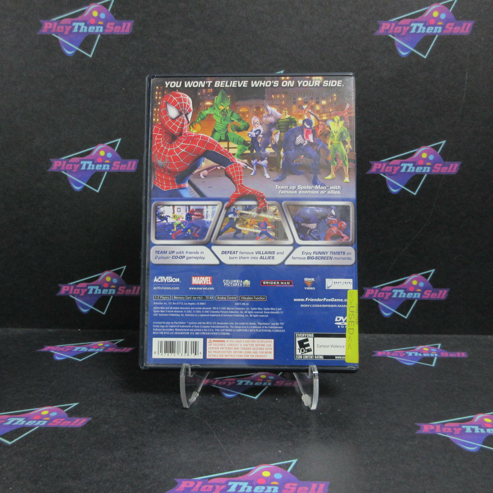Spiderman Friend or Foe PS2 PlayStation 2 AD/NM - Very Good
