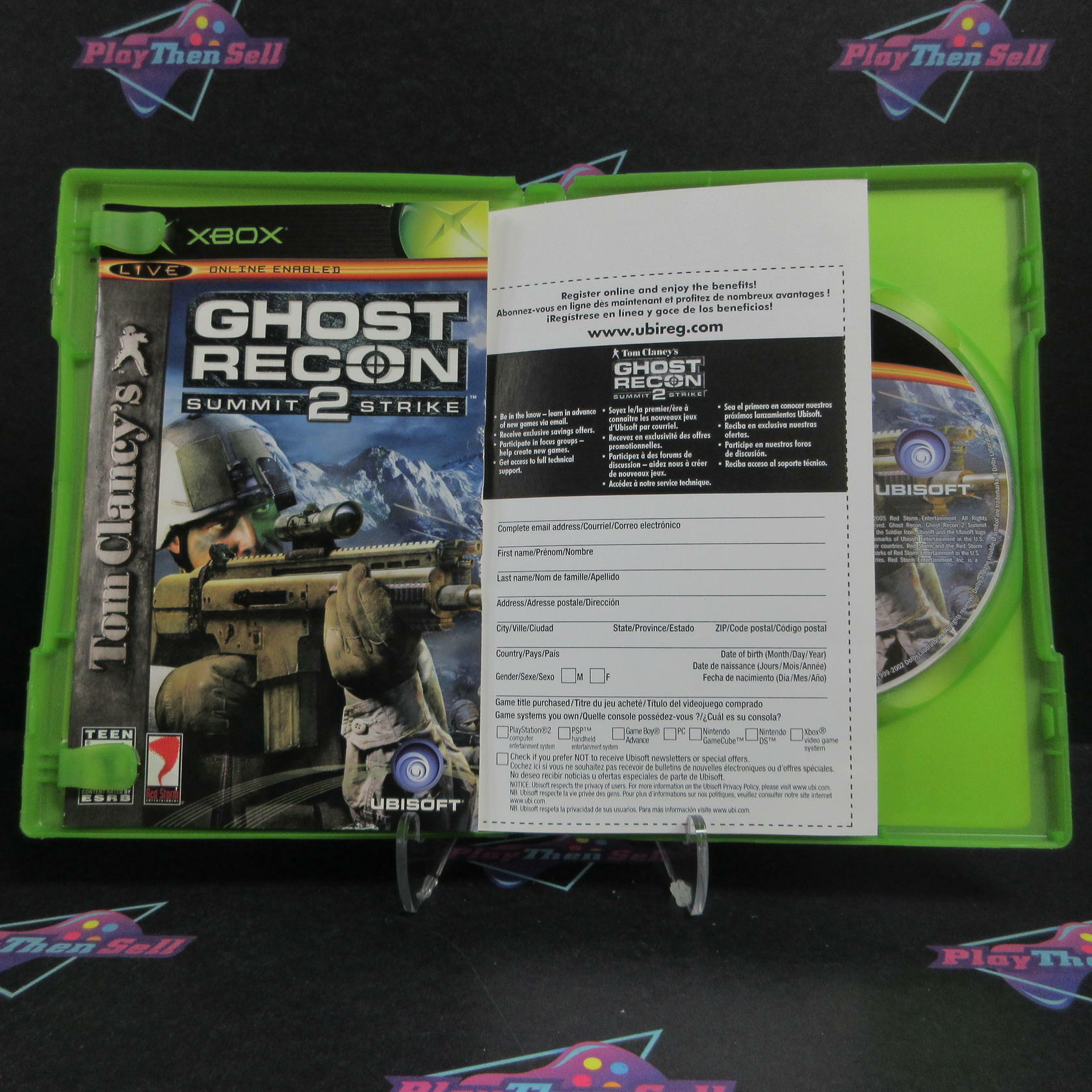 Tom Clancy's Ghost Recon 2 Summit Strike Xbox AD + Reg Card Complete CIB - Very Good