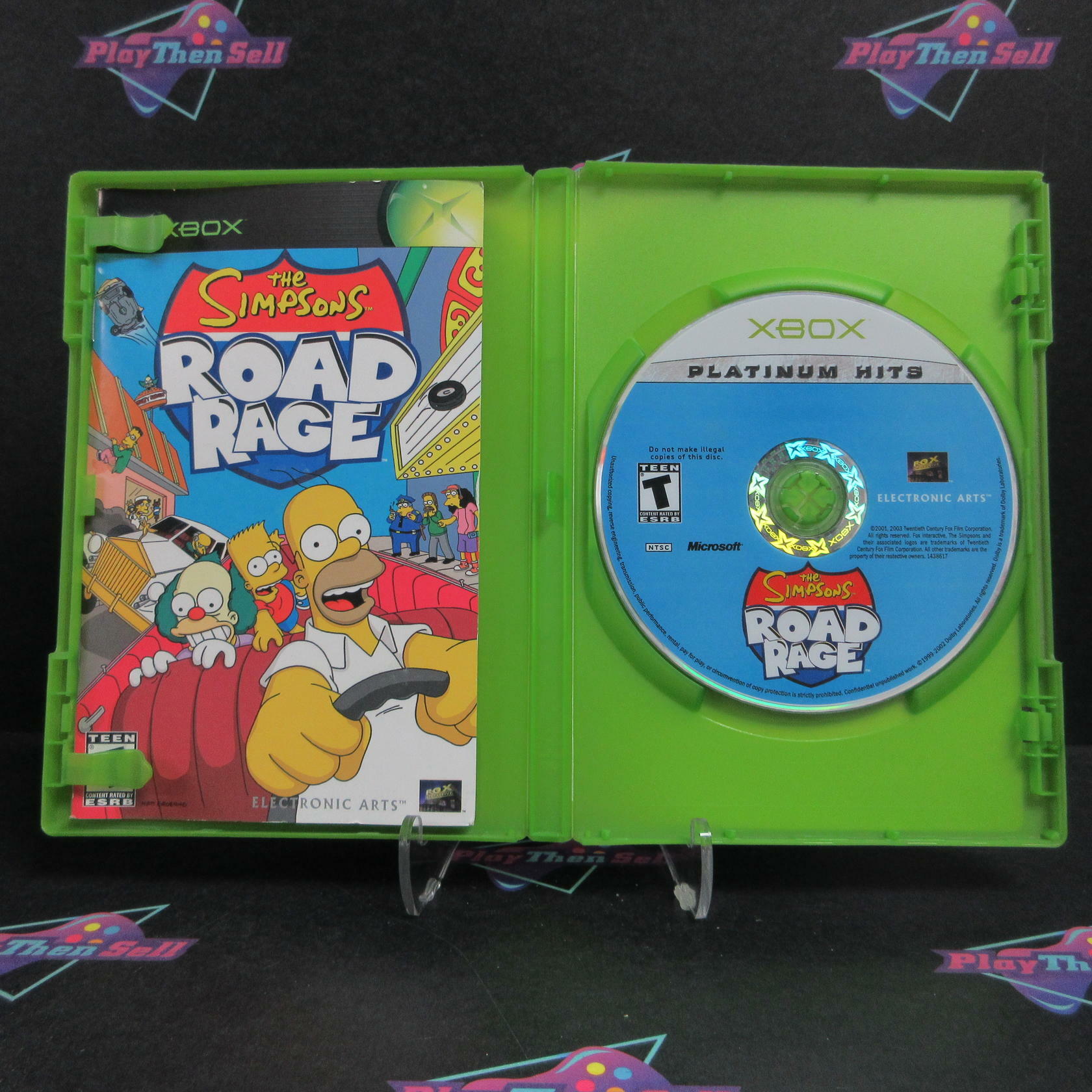 Simpsons Road Rage Platinum Hits Xbox AD Complete CIB - Very Good