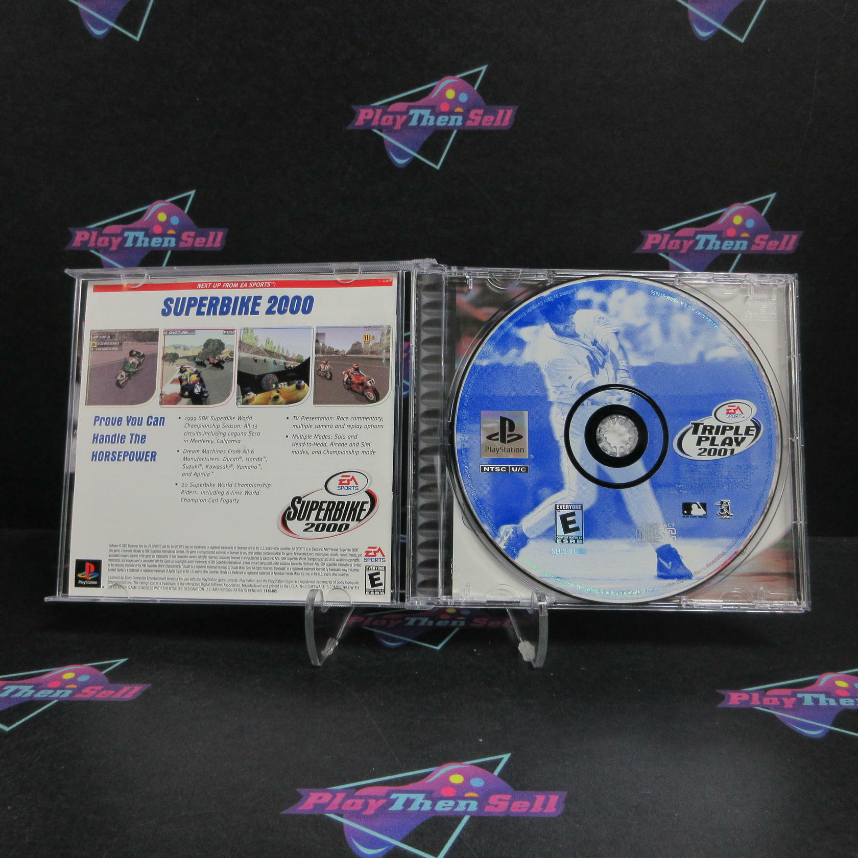 Triple Play 2001 PS1 PlayStation 1 MD + Reg Card Complete CIB - Very Good