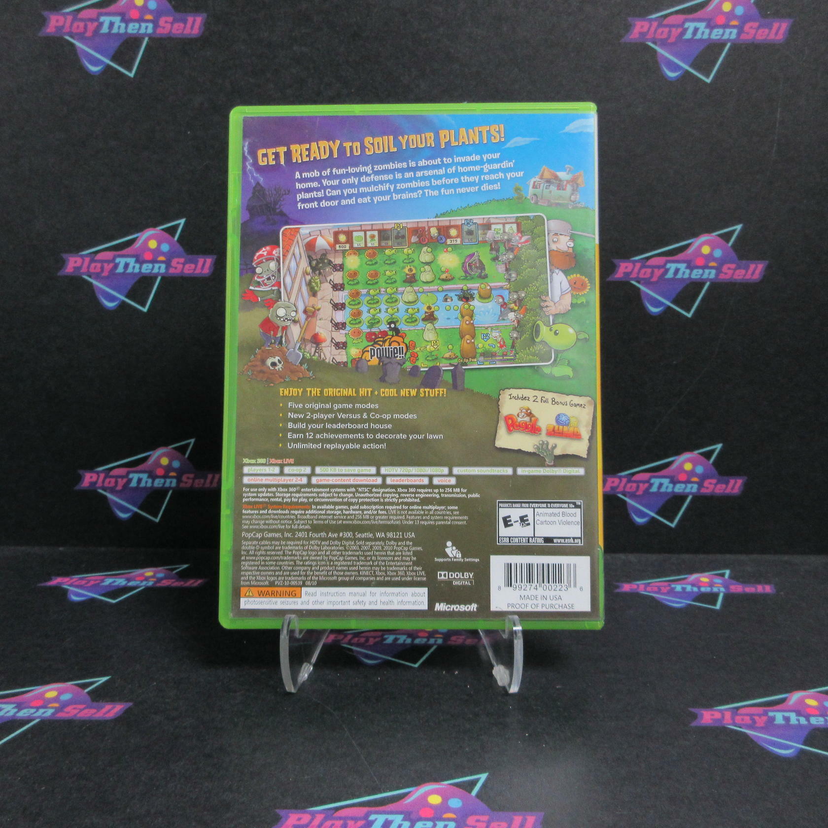 Plants Vs Zombies Xbox 360 - Very Good