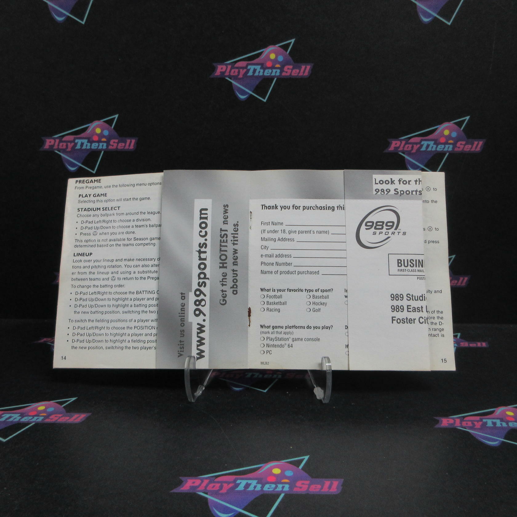MLB 2000 PS1 PlayStation 1 AD/MD + Reg Card Complete CIB - Very Good