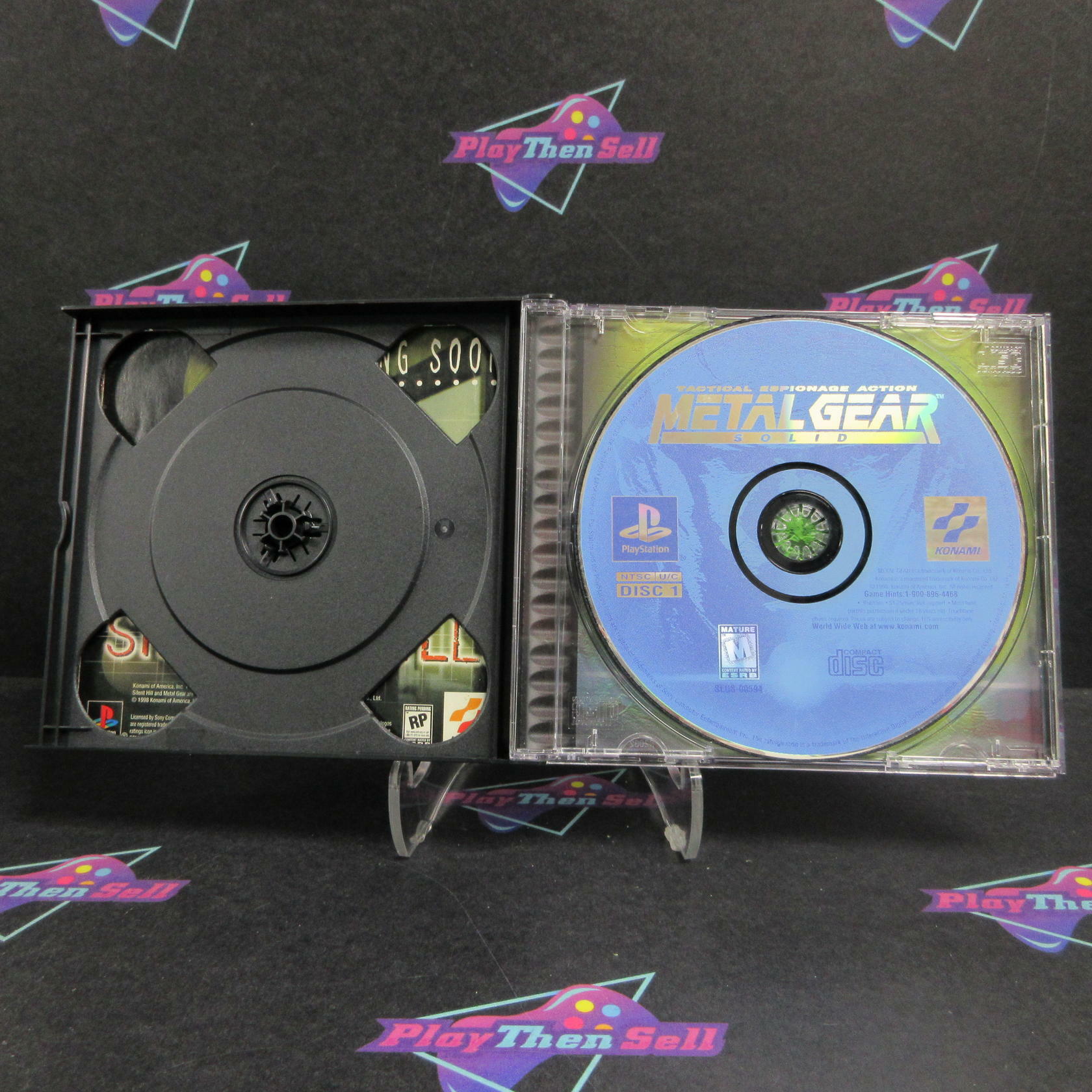 Metal Gear Solid PS1 PlayStation 1 Black Label MD + Reg Card Complete - Very Good