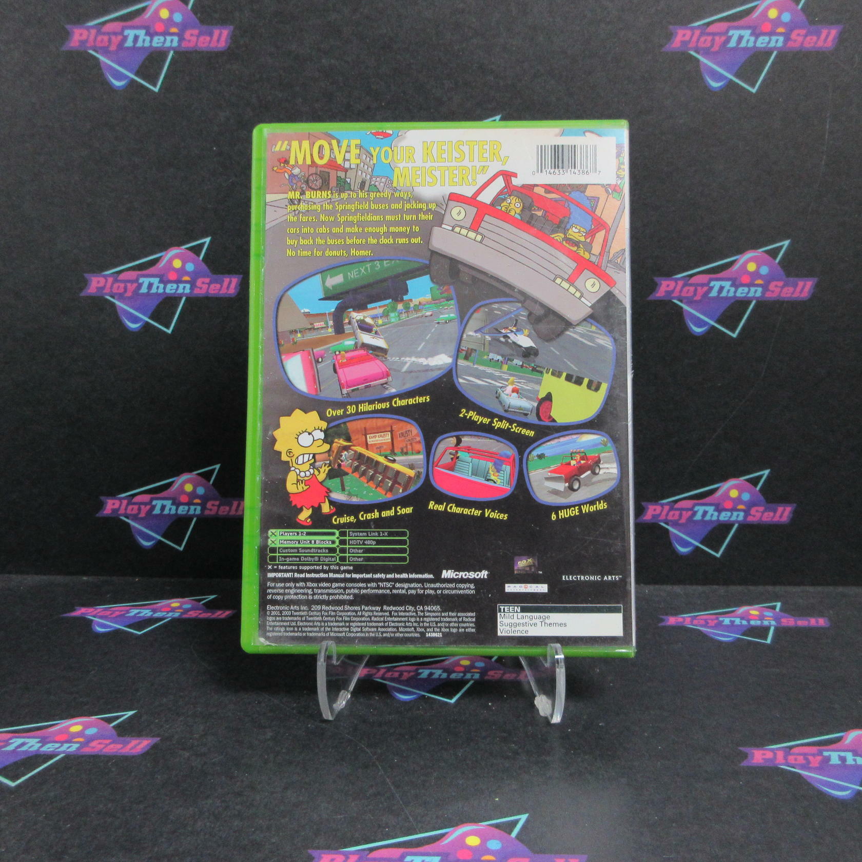 Simpsons Road Rage Platinum Hits Xbox AD Complete CIB - Very Good