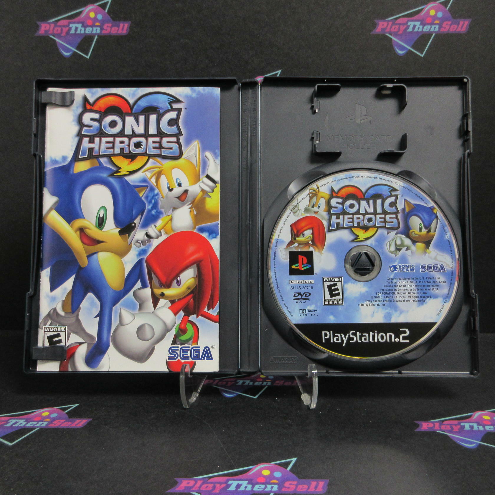 Sonic Heroes PS2 PlayStation 2 AD + Reg Card Complete CIB - Very Good