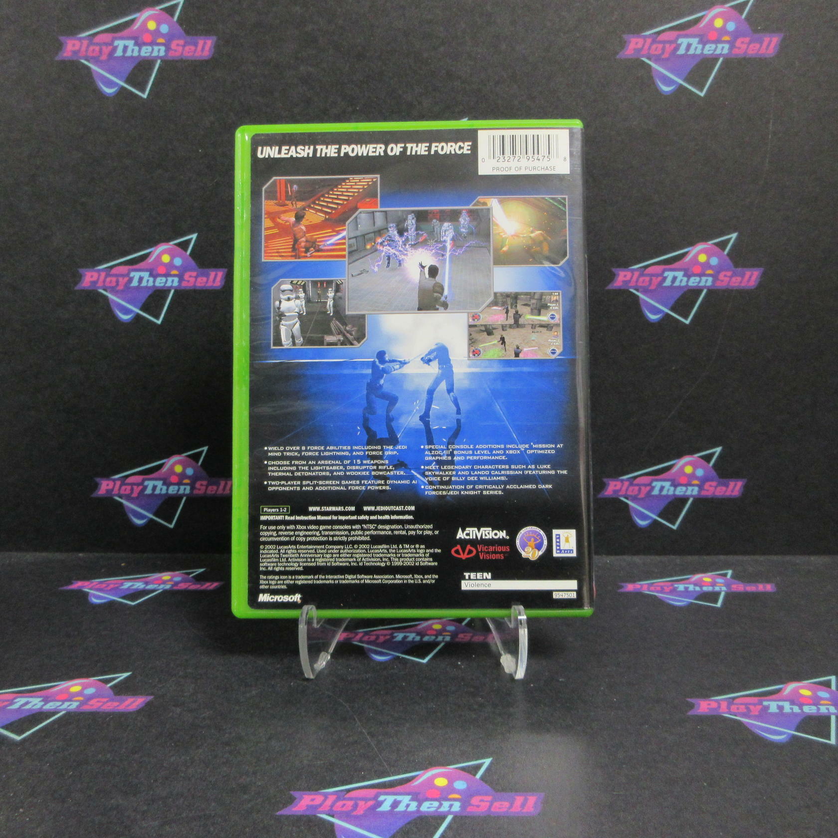 Star Wars Jedi Knight II Jedi Outcast Xbox AD/MD + Reg Card Complete CIB - Very Good