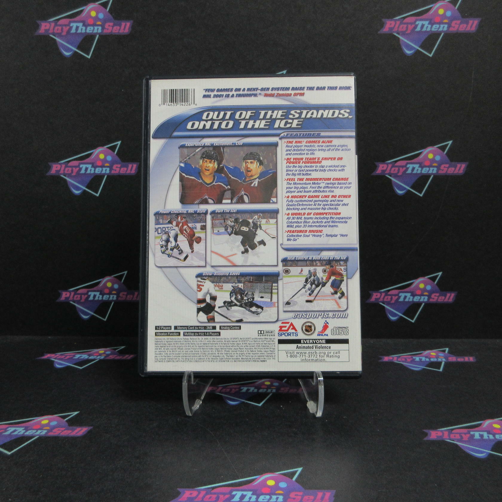NHL 2001 PS2 PlayStation 2 AD/MD + Reg Card Complete CIB - Very Good