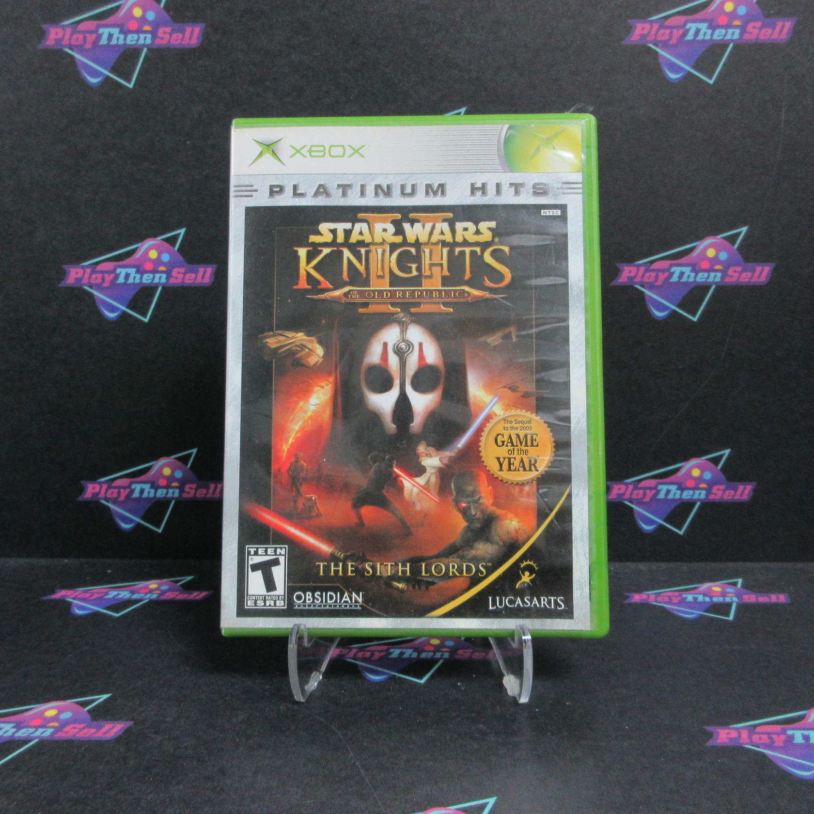 Star Wars Knights of the Old Republic II The Sith Lords Xbox PH AD/NM + Reg Card - Very Good