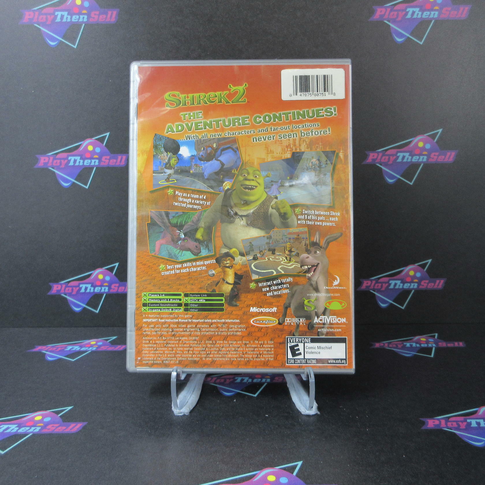 Shrek 2 Platinum Hits Xbox AD/MD Complete CIB - Very Good