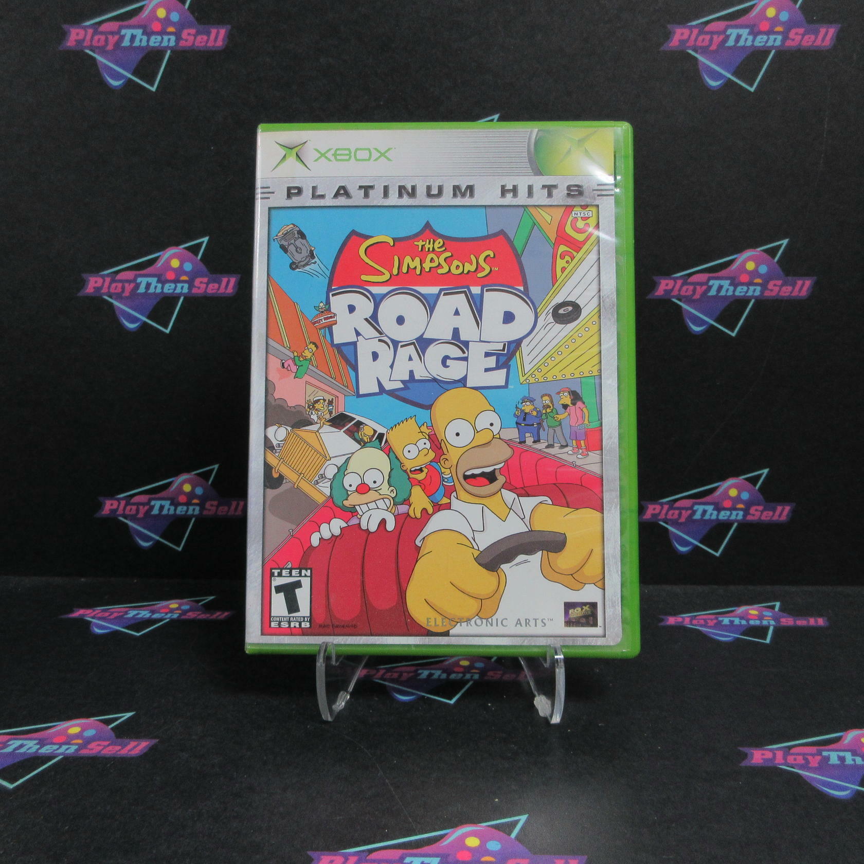 Simpsons Road Rage Platinum Hits Xbox AD Complete CIB - Very Good