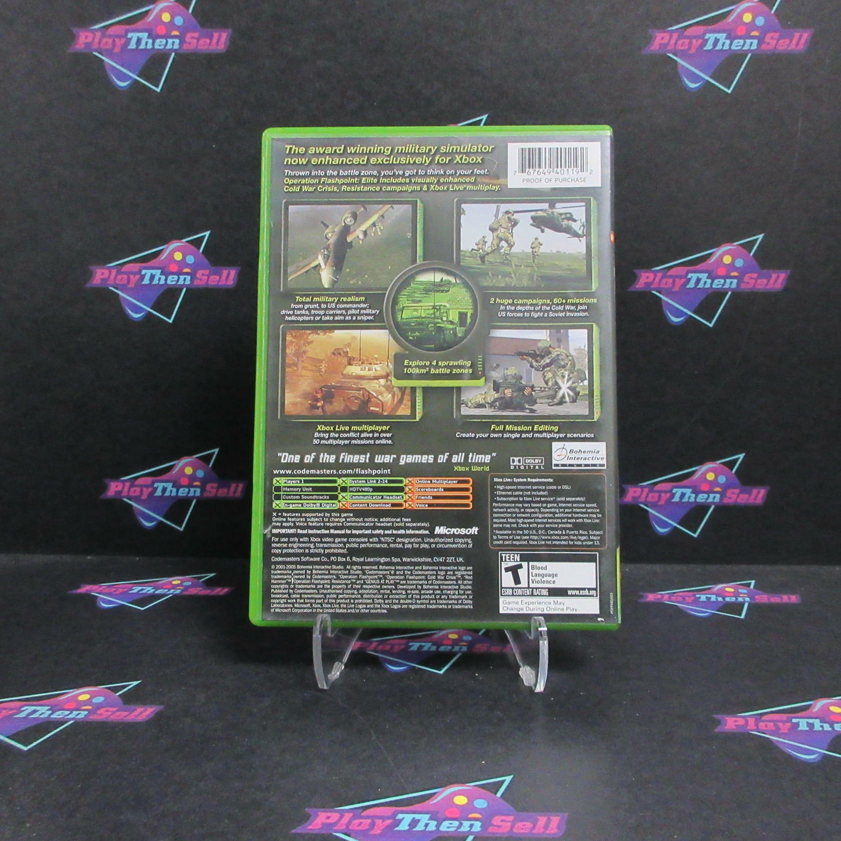 Operation Flashpoint Elite Xbox AD Complete CIB - Very Good