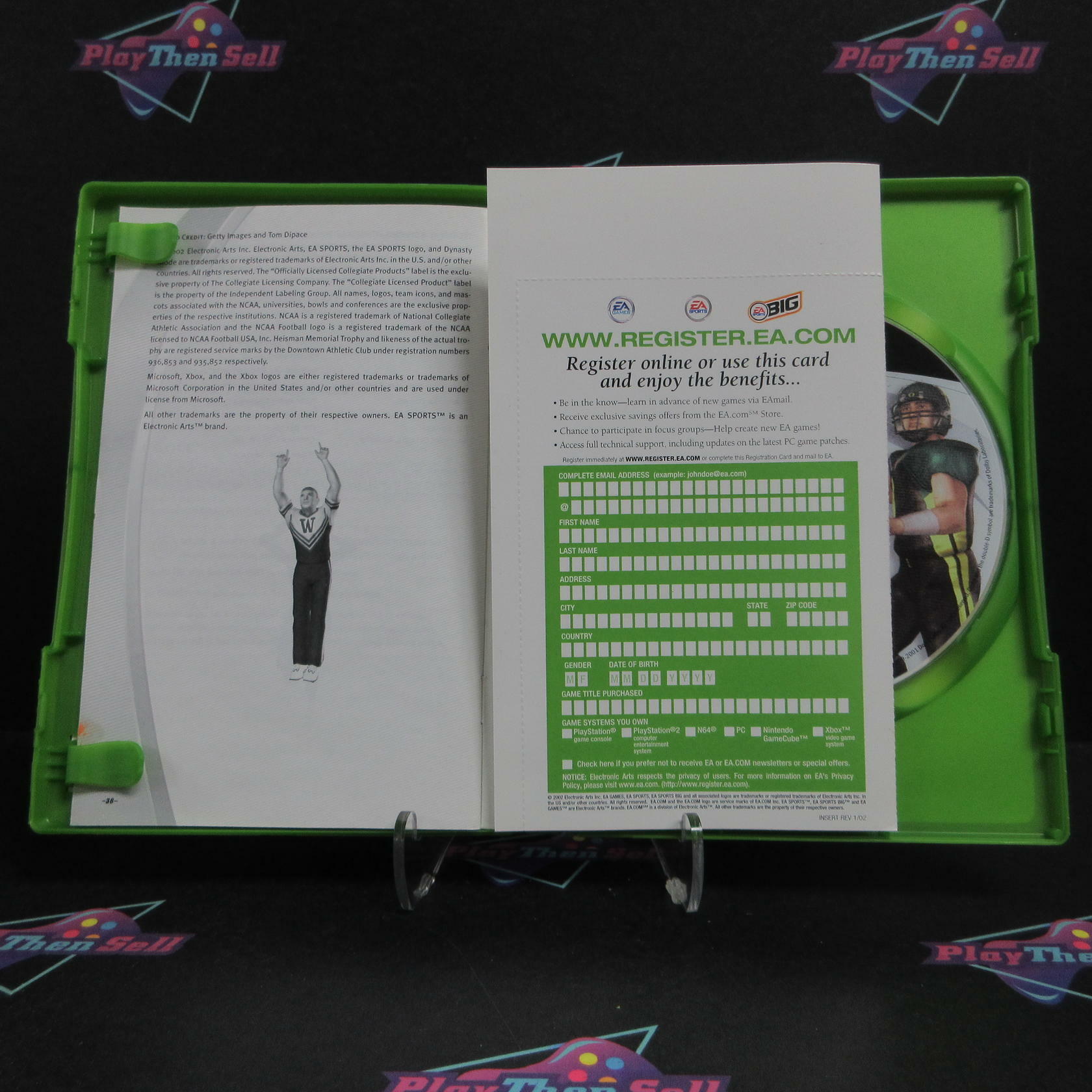 NCAA Football 2003 Xbox DD + Reg Card Complete CIB - Very Good