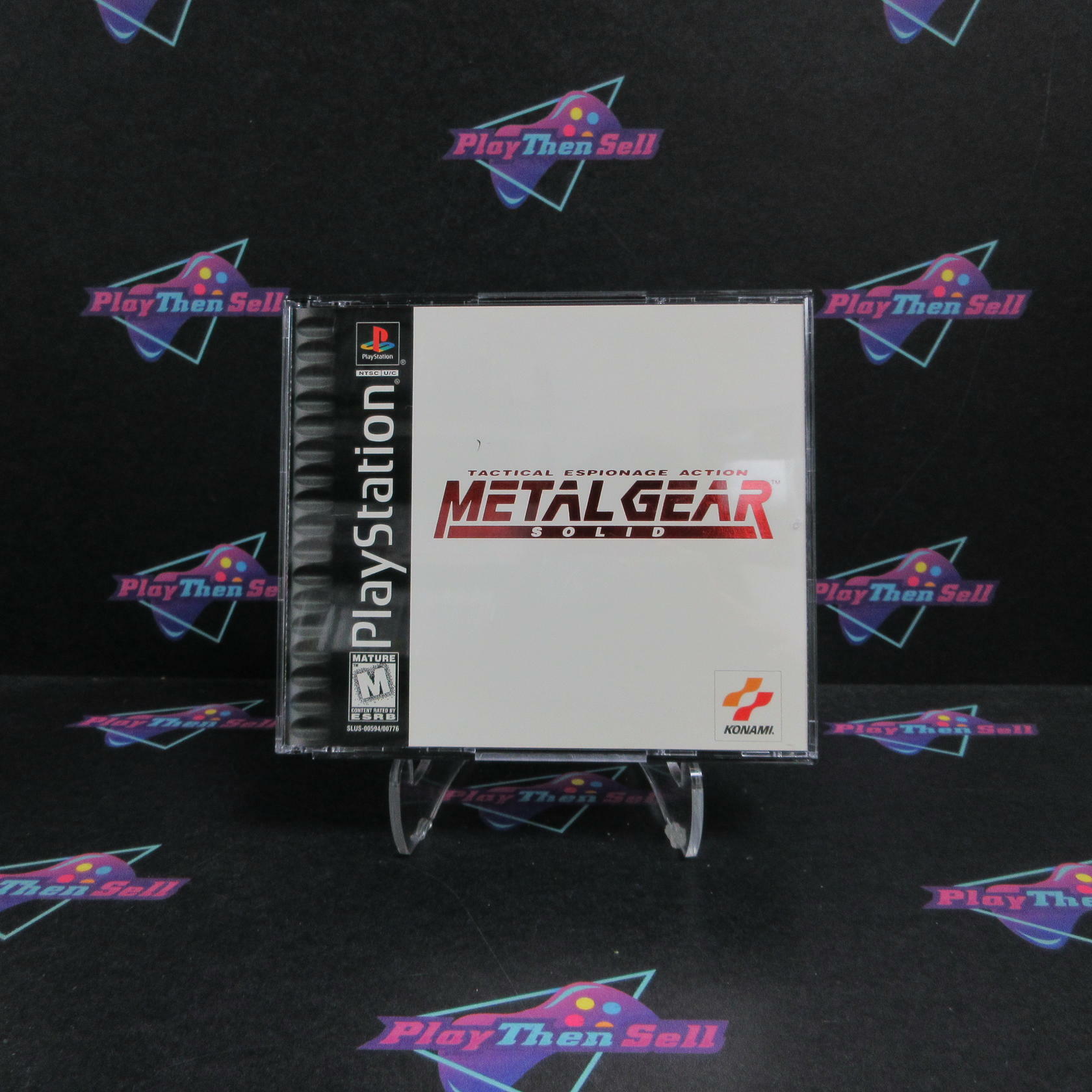 Metal Gear Solid PS1 PlayStation 1 Black Label MD + Reg Card Complete - Very Good