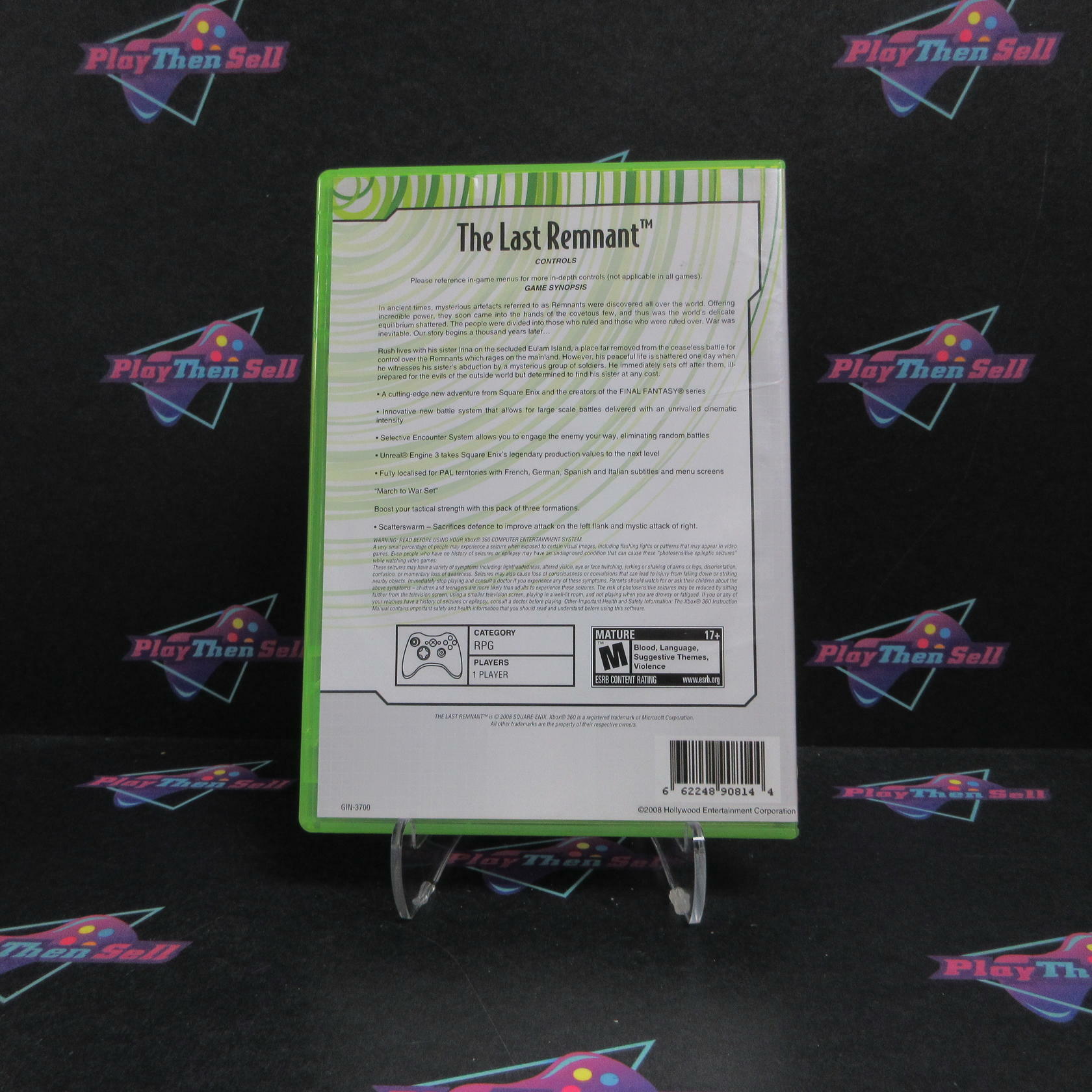 The Last Remnant Xbox 360 Rental Art AD Complete CIB - Very Good