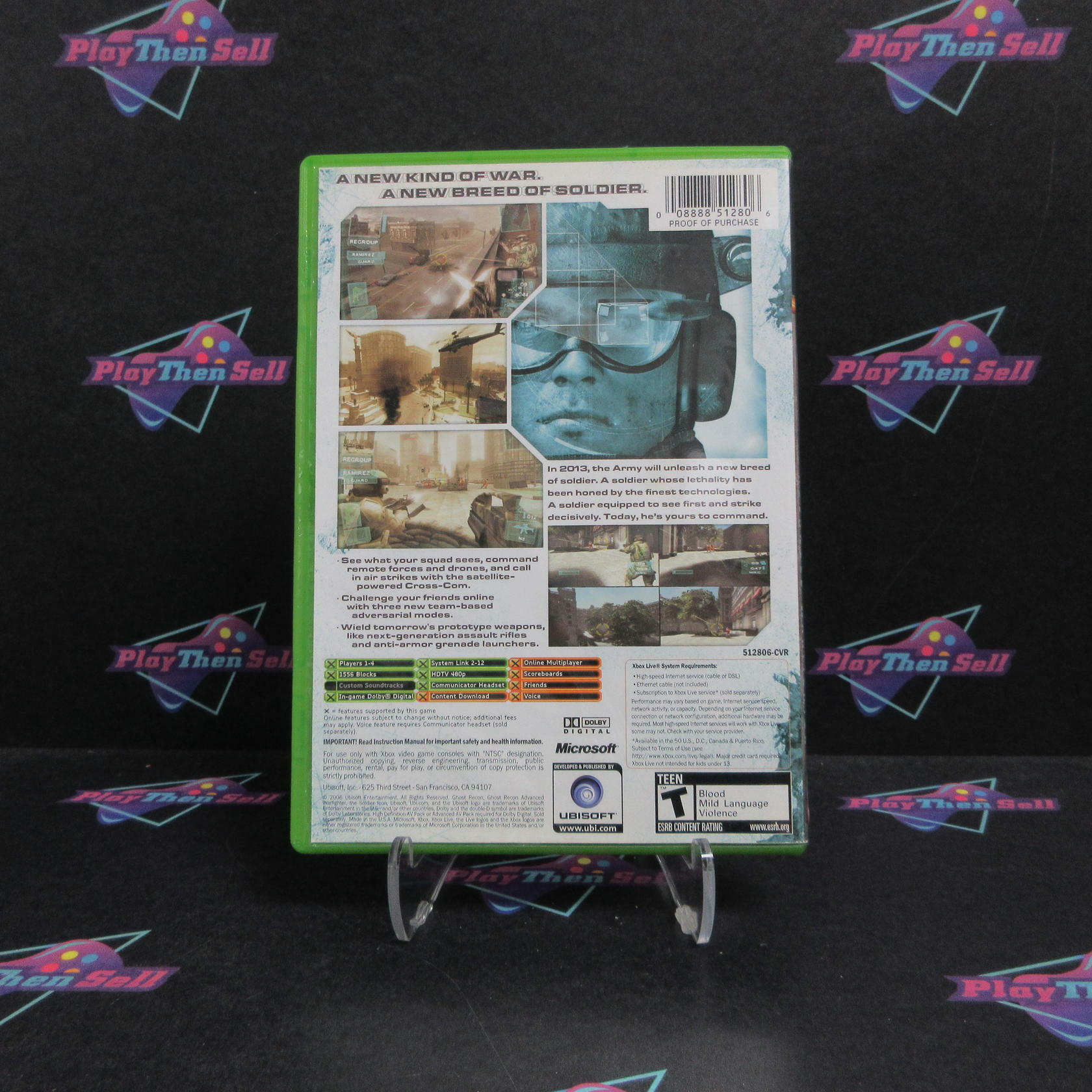 Tom Clancy's Ghost Recon Advanced Warfighter Xbox MD Complete CIB - Very Good