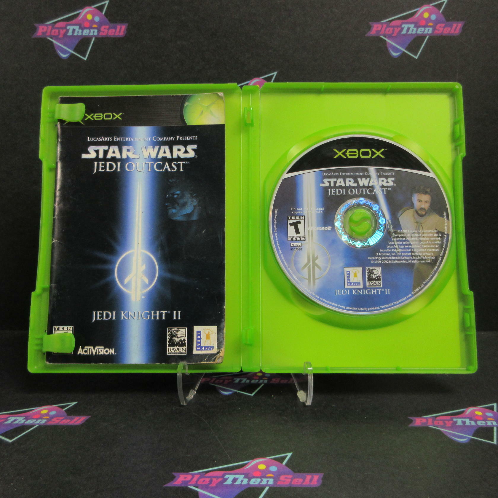 Star Wars Jedi Knight II Jedi Outcast Xbox AD/MD + Reg Card Complete CIB - Very Good