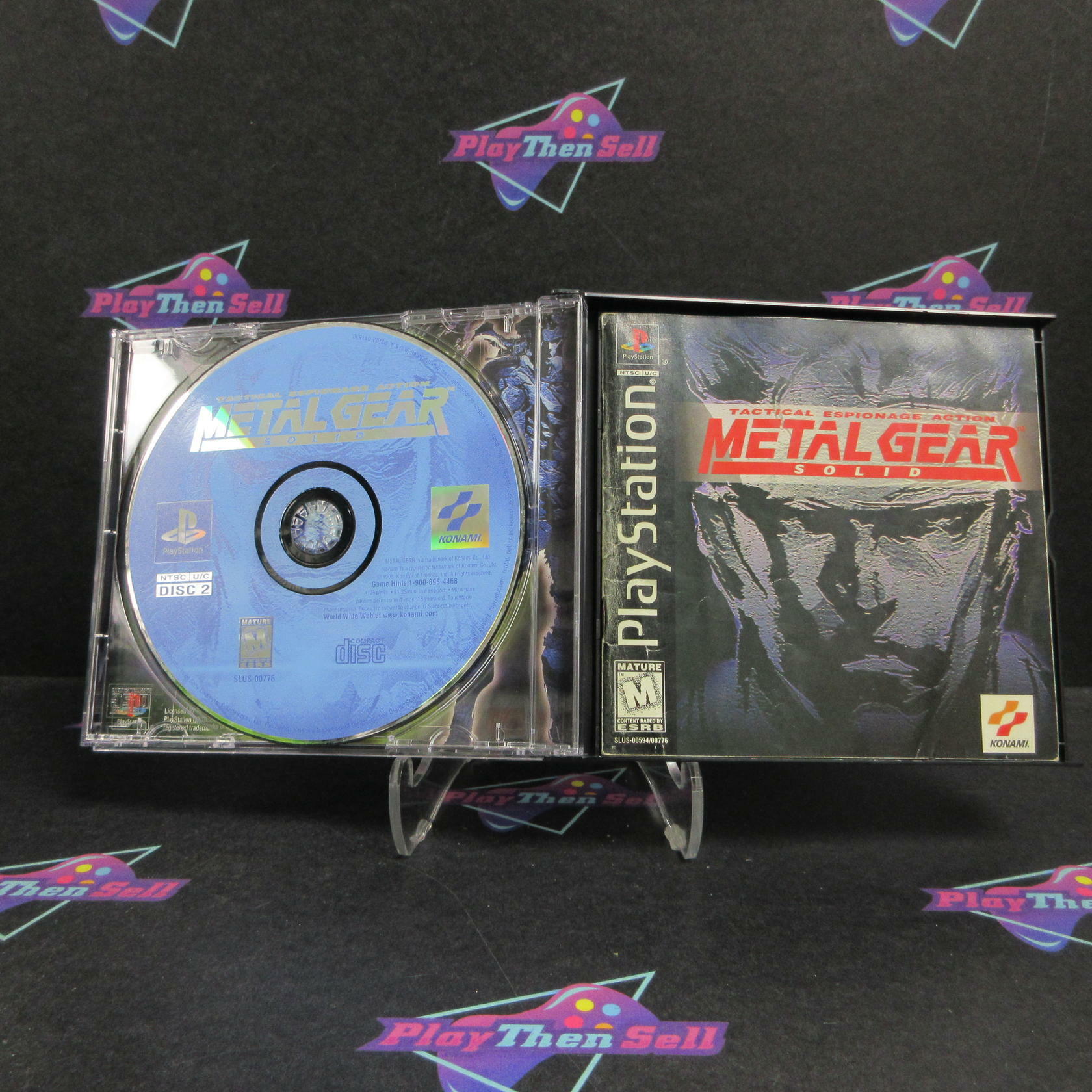 Metal Gear Solid PS1 PlayStation 1 Black Label MD + Reg Card Complete - Very Good