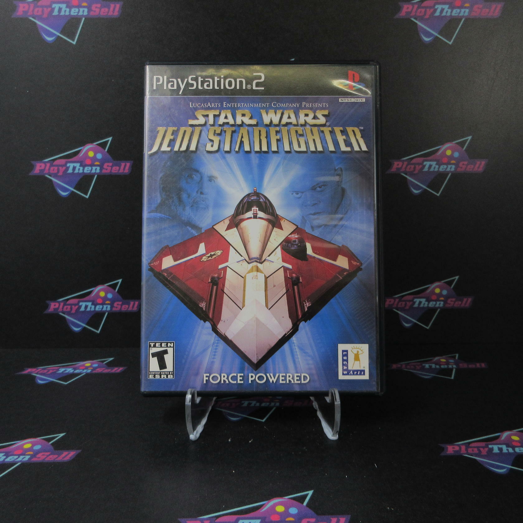 Star Wars Jedi Starfighter PS2 PlayStation 2 AD + Reg Card Complete CIB - Very Good