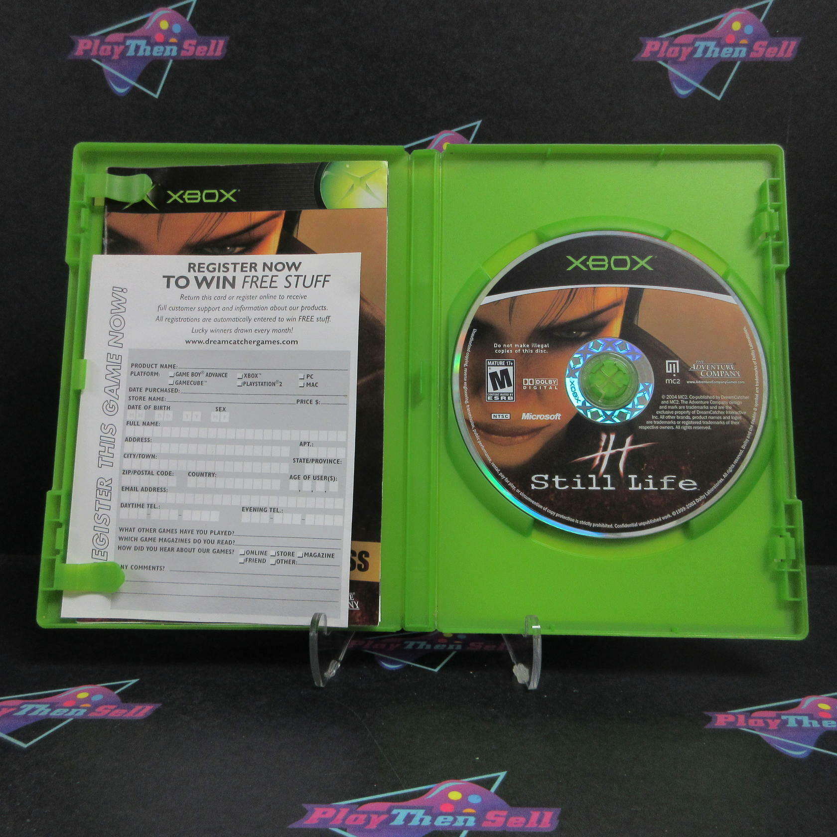 Still Life Xbox AD/MD + Reg Card Complete CIB - Very Good