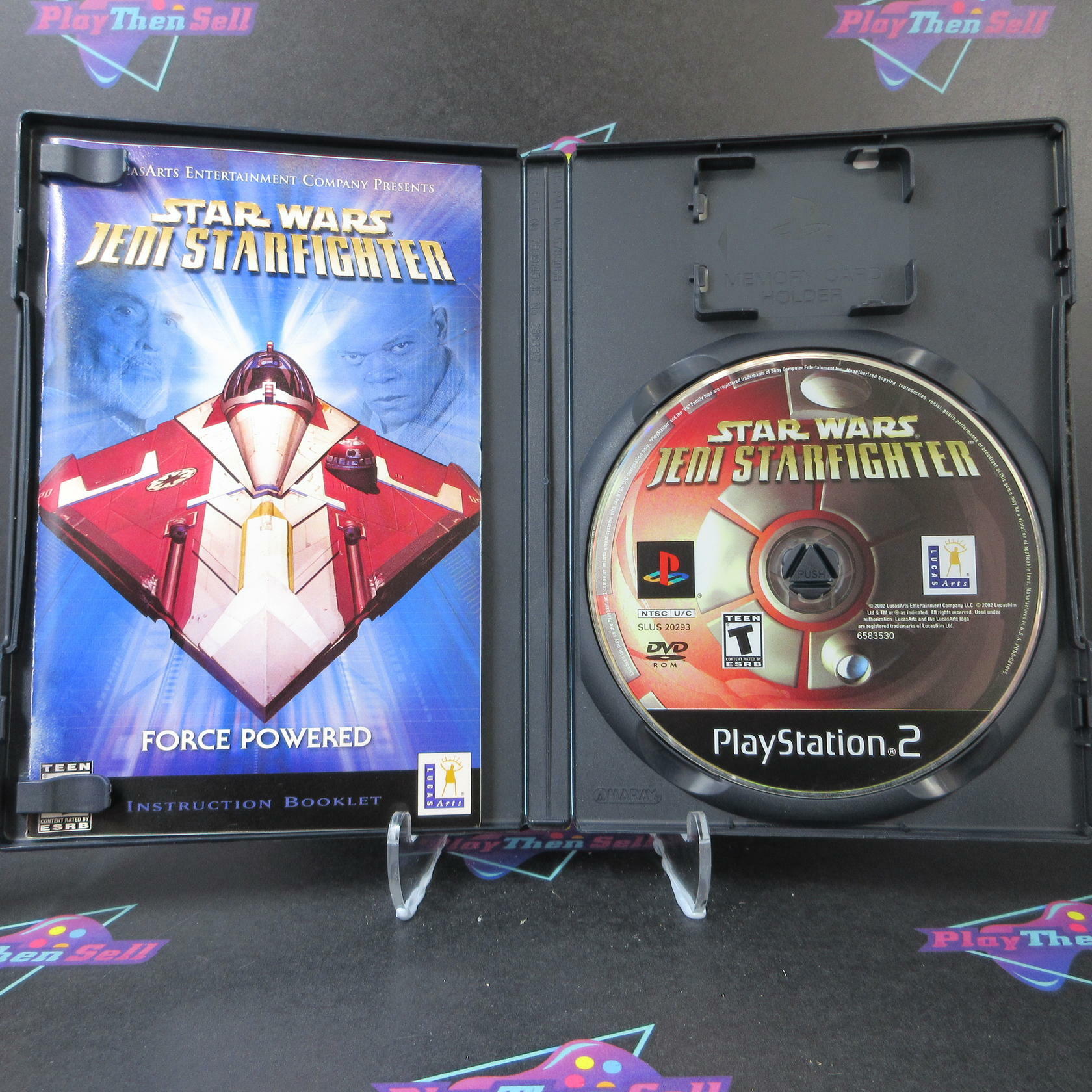 Star Wars Jedi Starfighter PS2 PlayStation 2 AD + Reg Card Complete CIB - Very Good